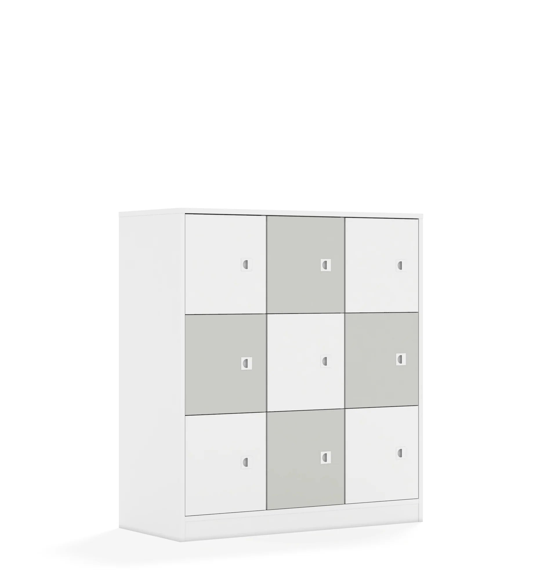 Szafa BLOX 110 3PP 9F1 1049x466x1165 – biały / biały/jasny szary