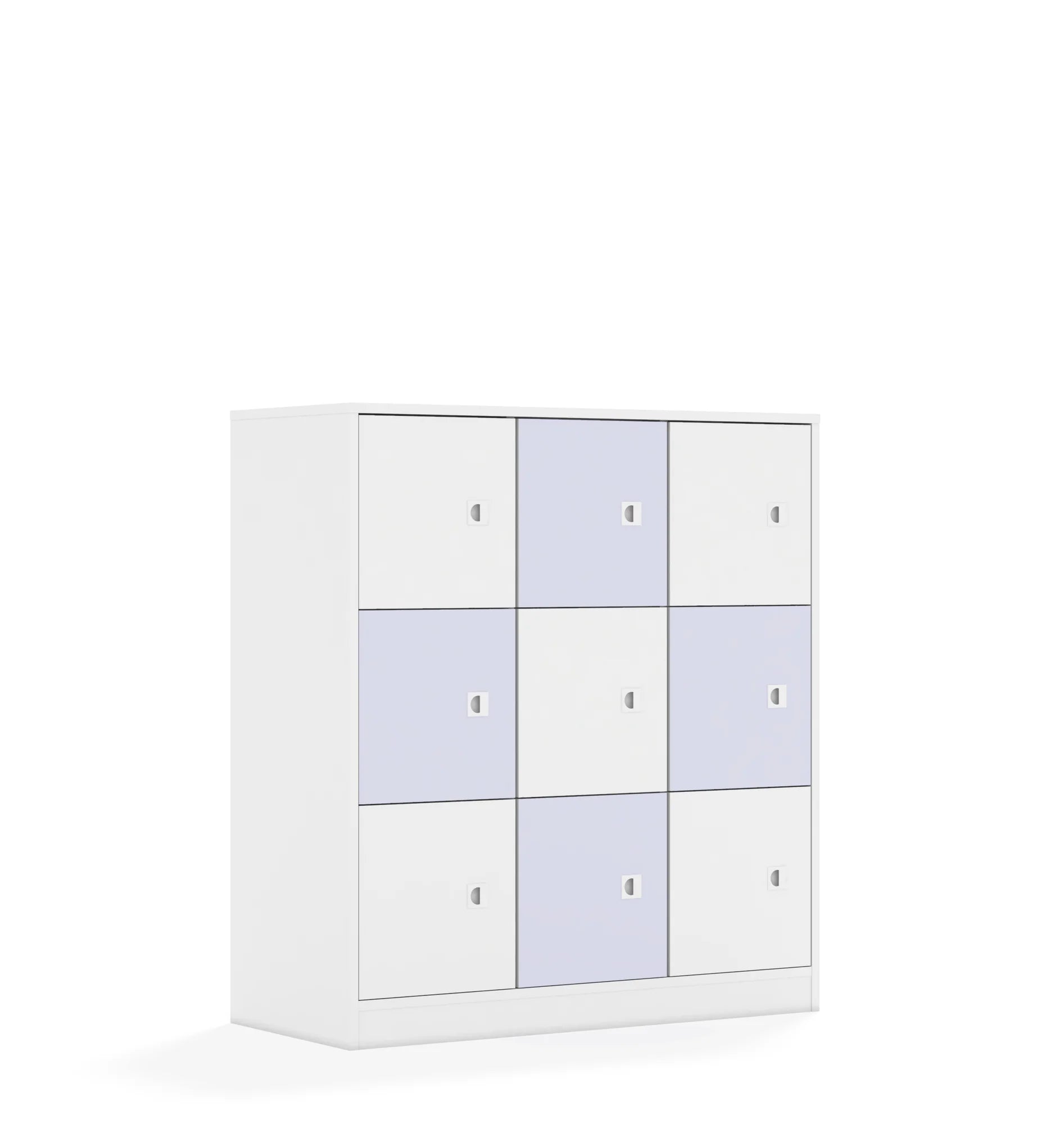 Szafa BLOX 110 3PP 9F1 1049x466x1165 – biały / biały/pastelowy fioletowy