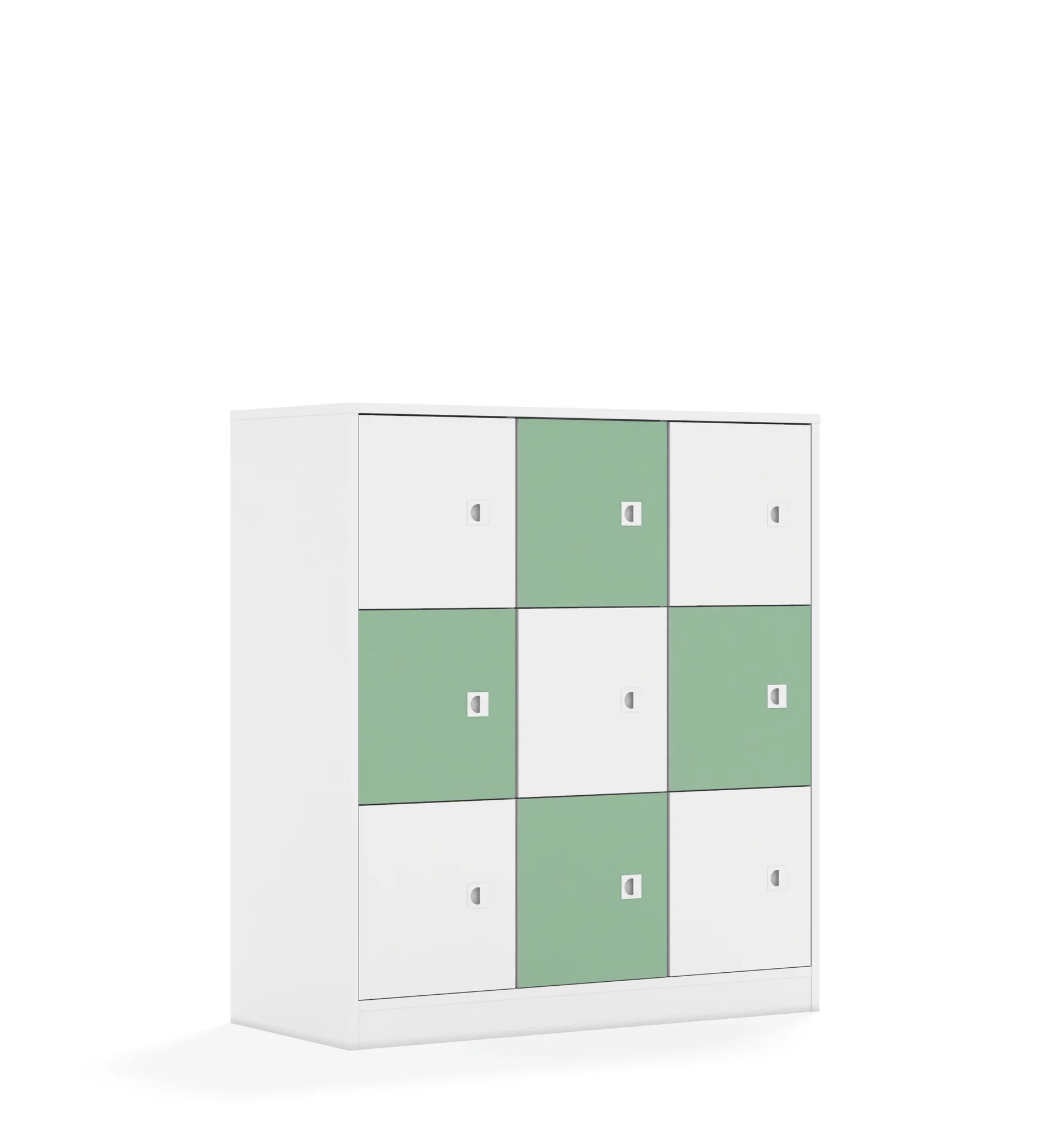 Szafa BLOX 110 3PP 9F1 1049x466x1165 – biały / biały/pastelowy zielony