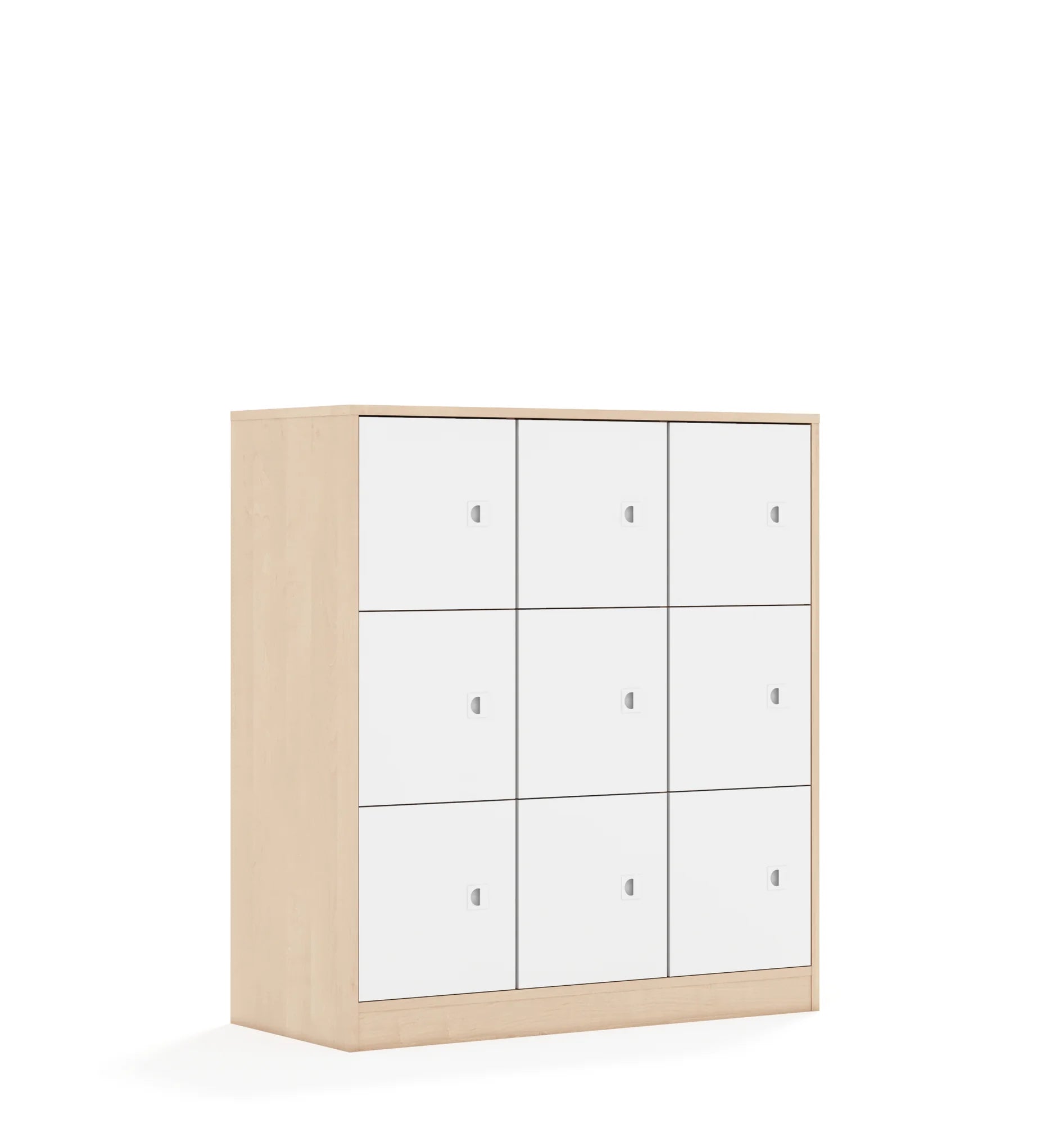 Szafa BLOX 110 3PP 9F1 1049x466x1165 – brzoza / biały