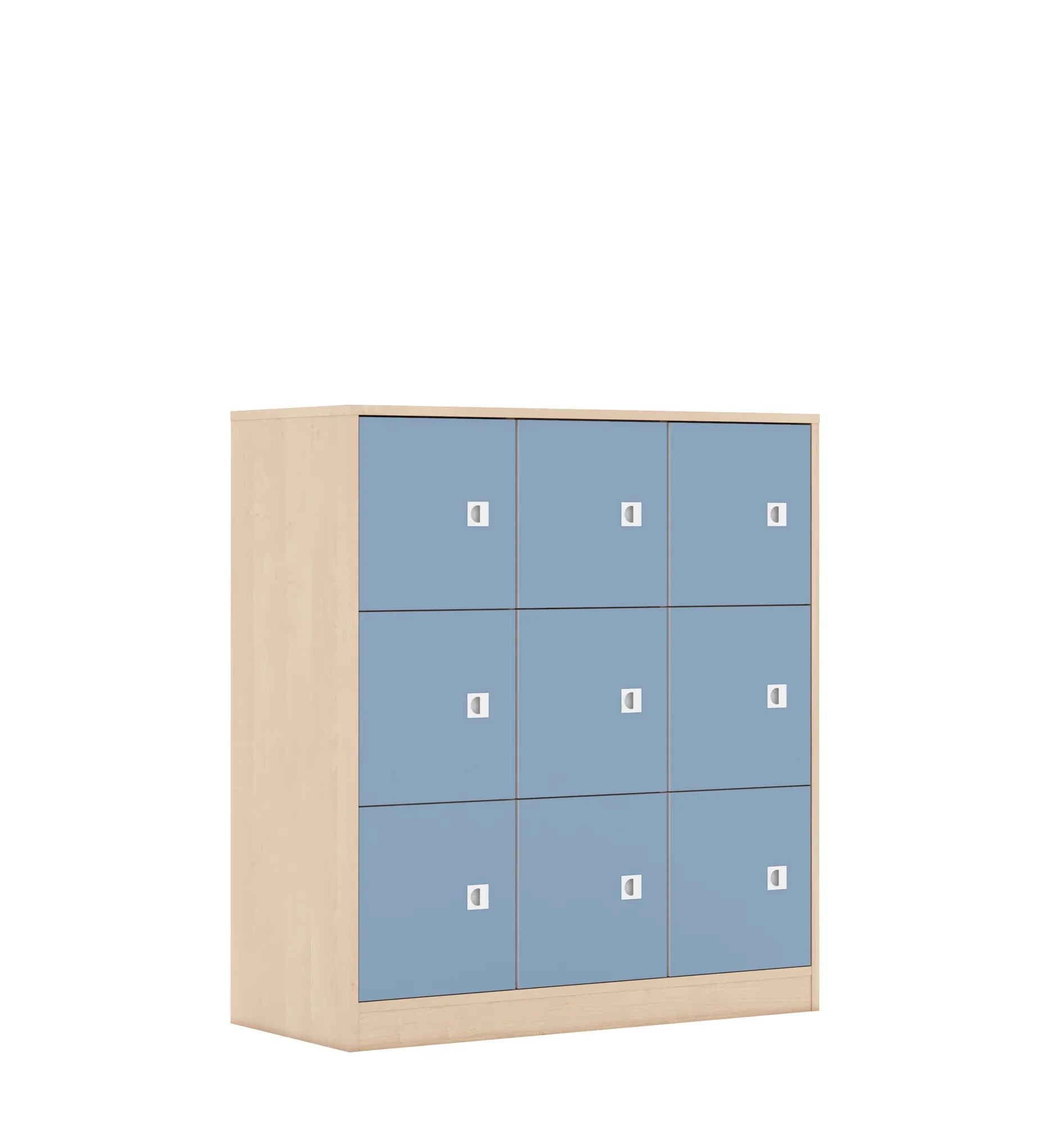 Szafa BLOX 110 3PP 9F1 1049x466x1165 – brzoza / pastelowy niebieski