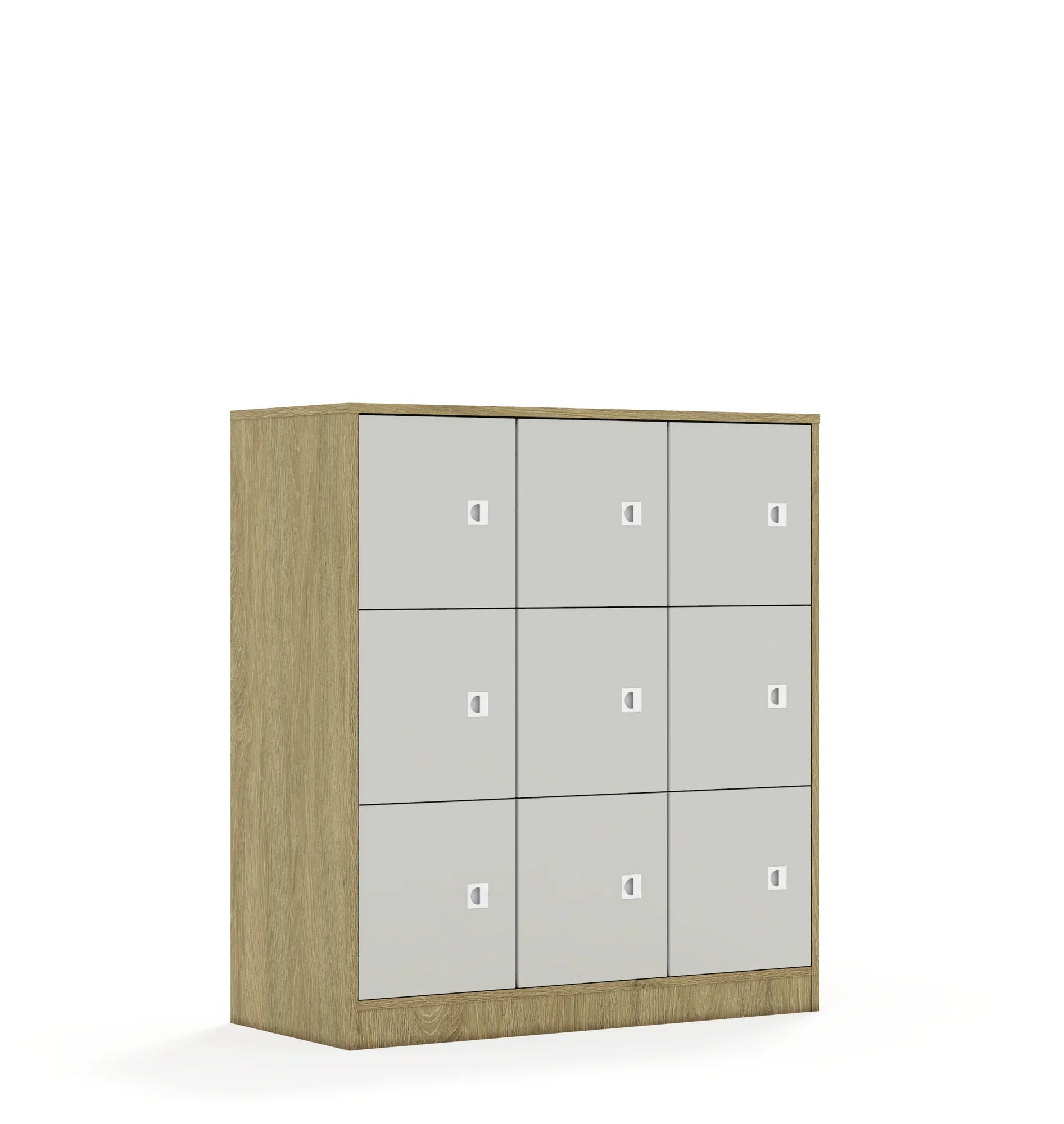 Szafa BLOX 110 3PP 9F1 1049x466x1165 – dąb / jasny szary