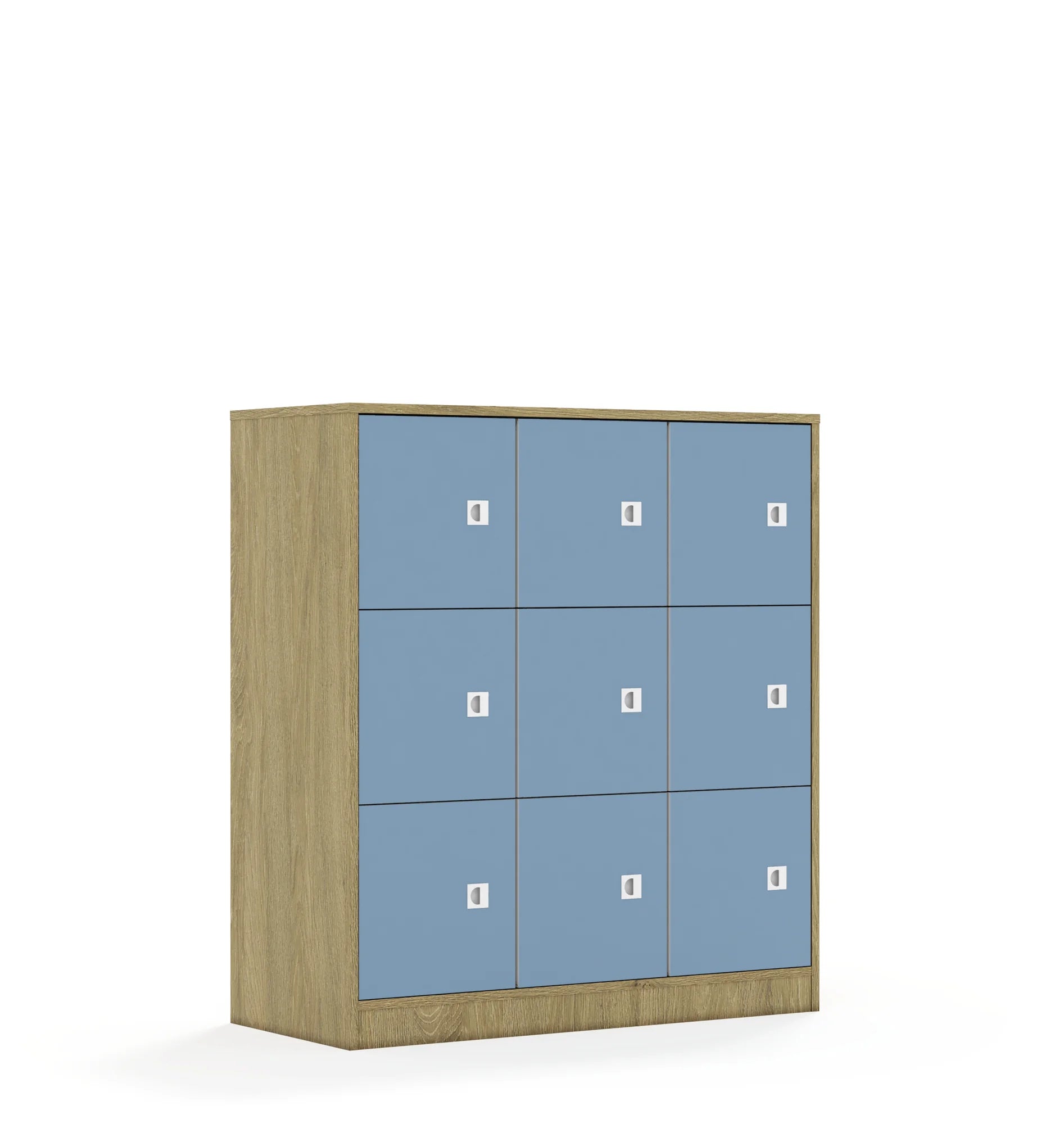 Szafa BLOX 110 3PP 9F1 1049x466x1165 – dąb / pastelowy niebieski