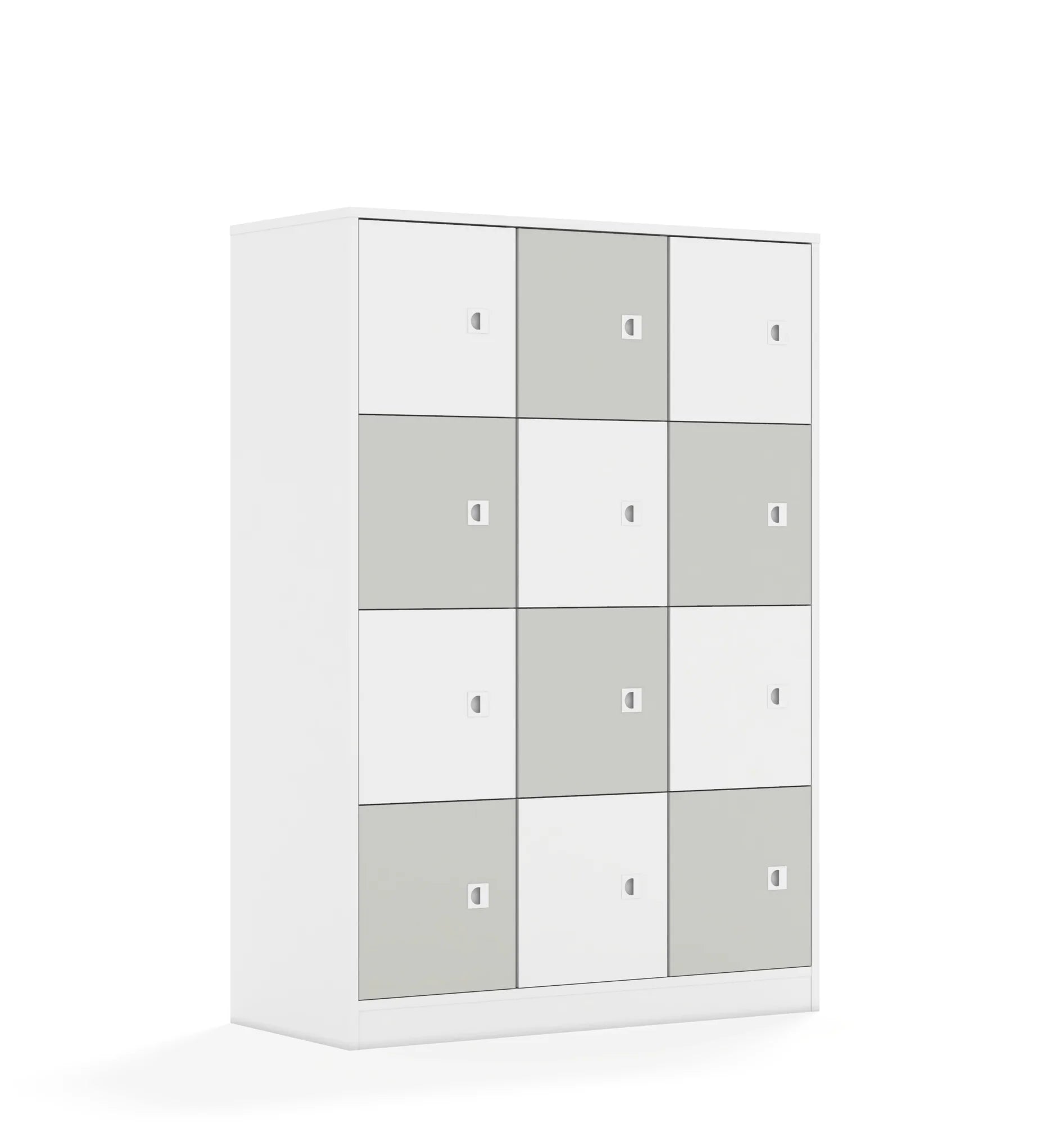 Szafa BLOX 110 4PP 12F1 1049x466x1517 – biały / biały/jasny szary