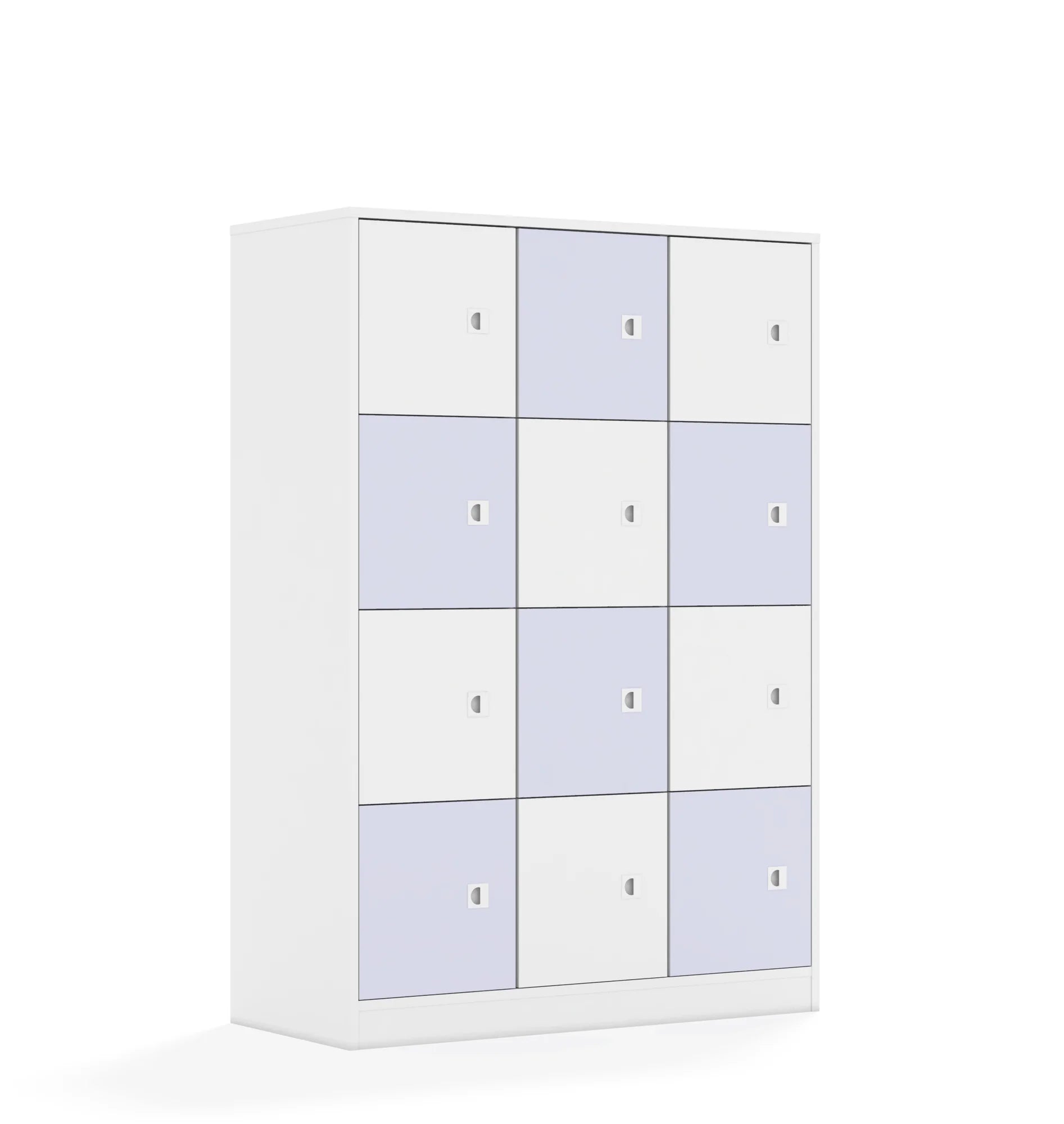 Szafa BLOX 110 4PP 12F1 1049x466x1517 – biały / biały/pastelowy fioletowy