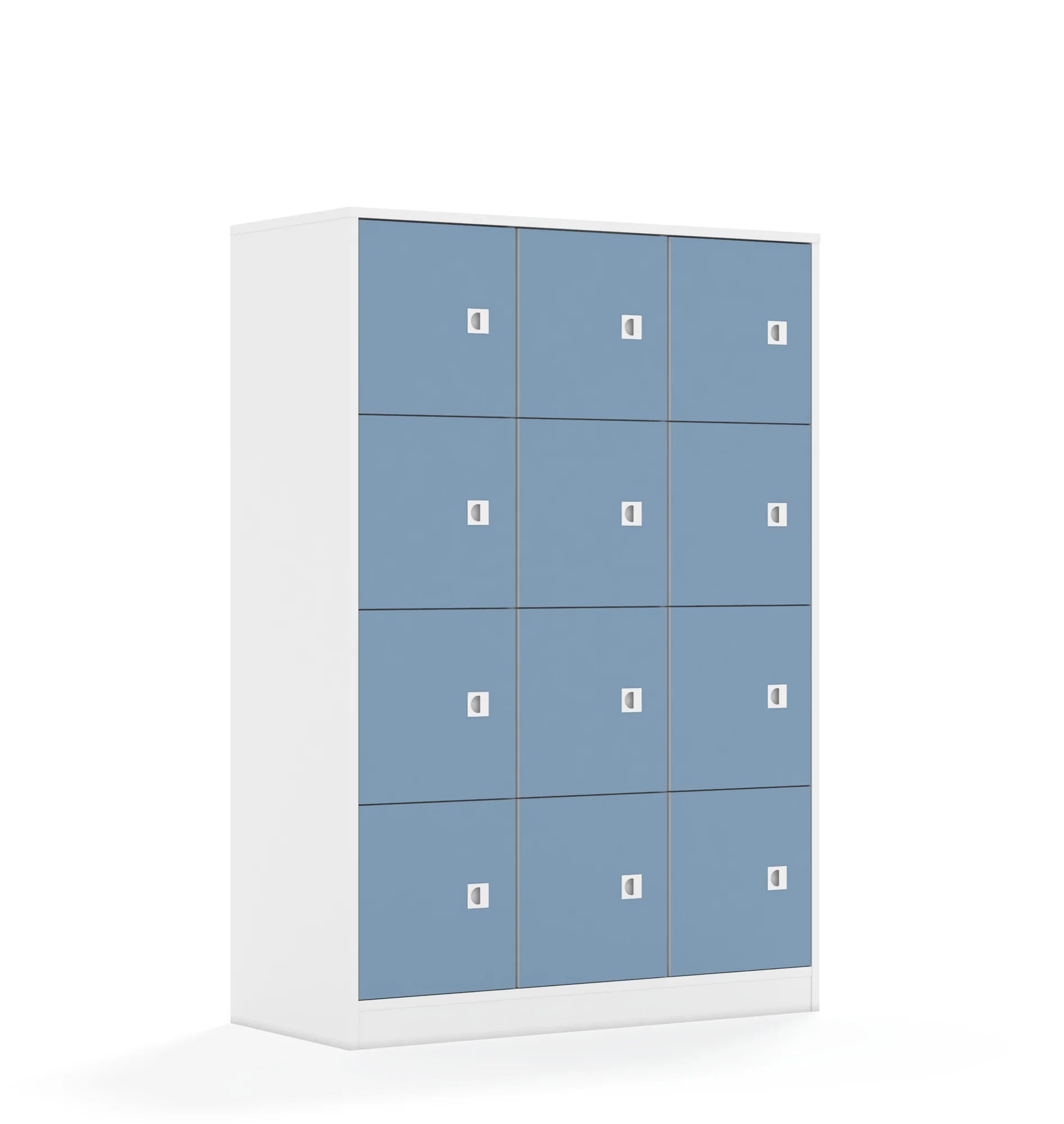 Szafa BLOX 110 4PP 12F1 1049x466x1517 – biały / pastelowy niebieski
