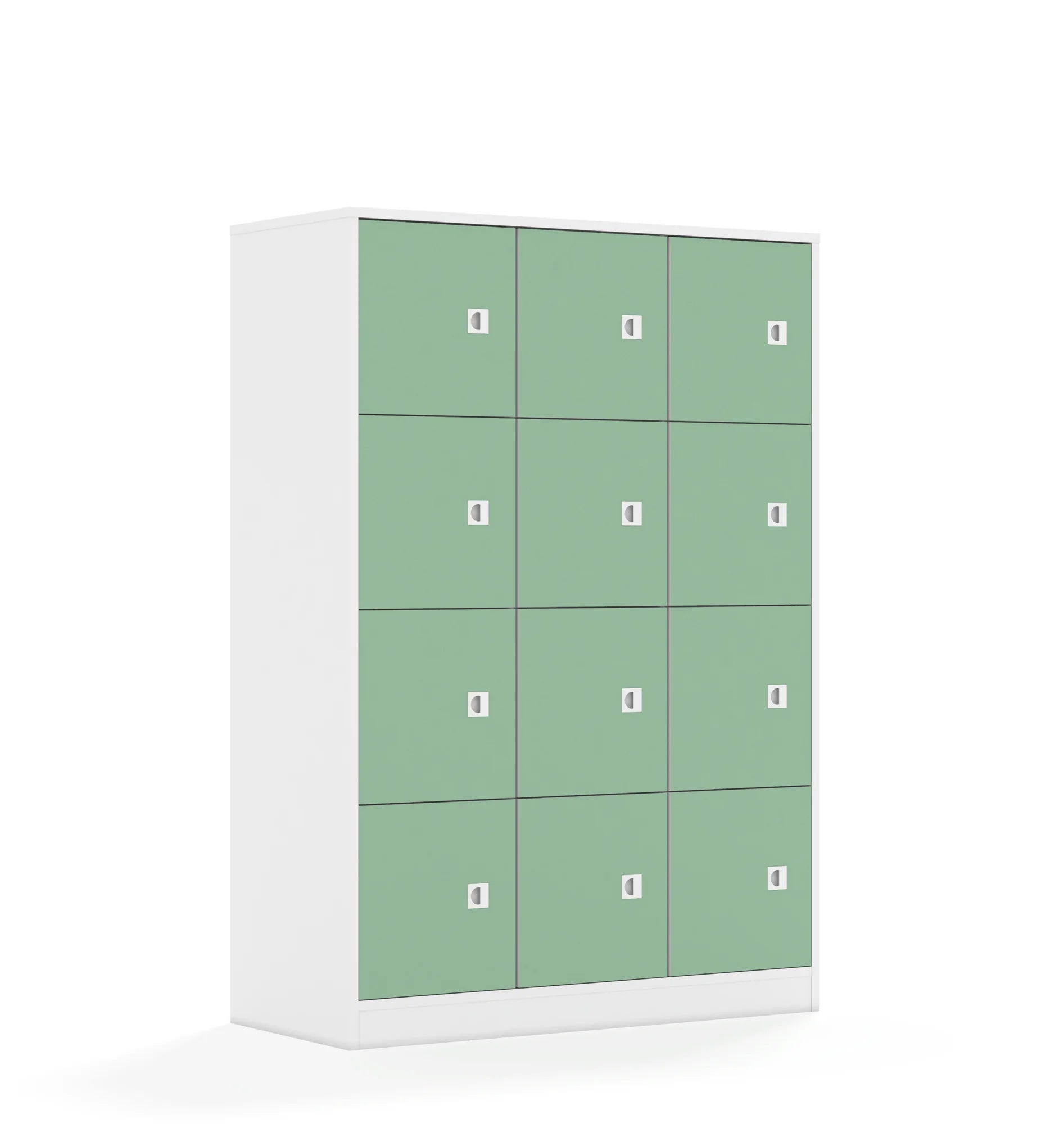 Szafa BLOX 110 4PP 12F1 1049x466x1517 – biały / pastelowy zielony