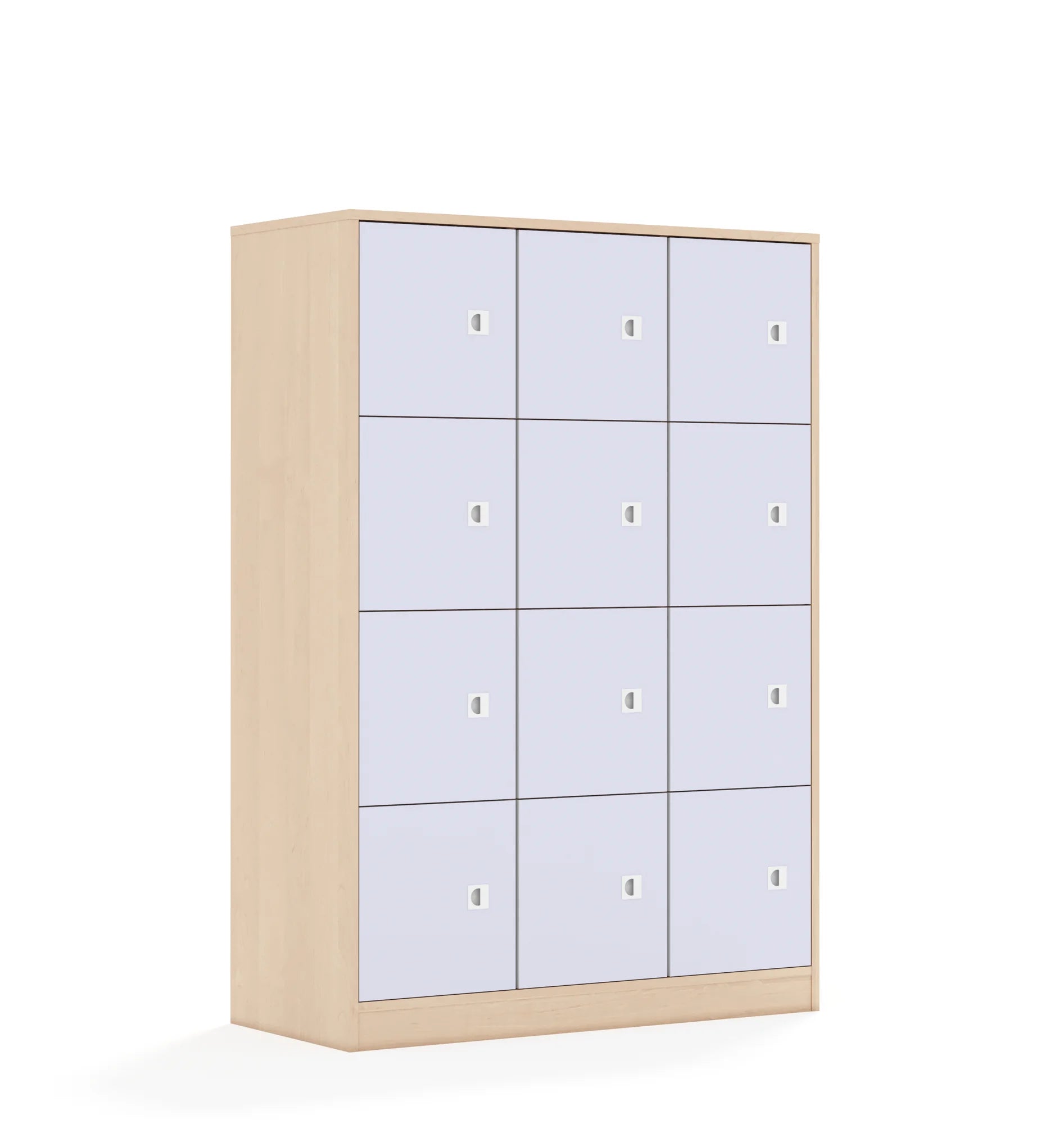 Szafa BLOX 110 4PP 12F1 1049x466x1517 – brzoza / pastelowy fioletowy
