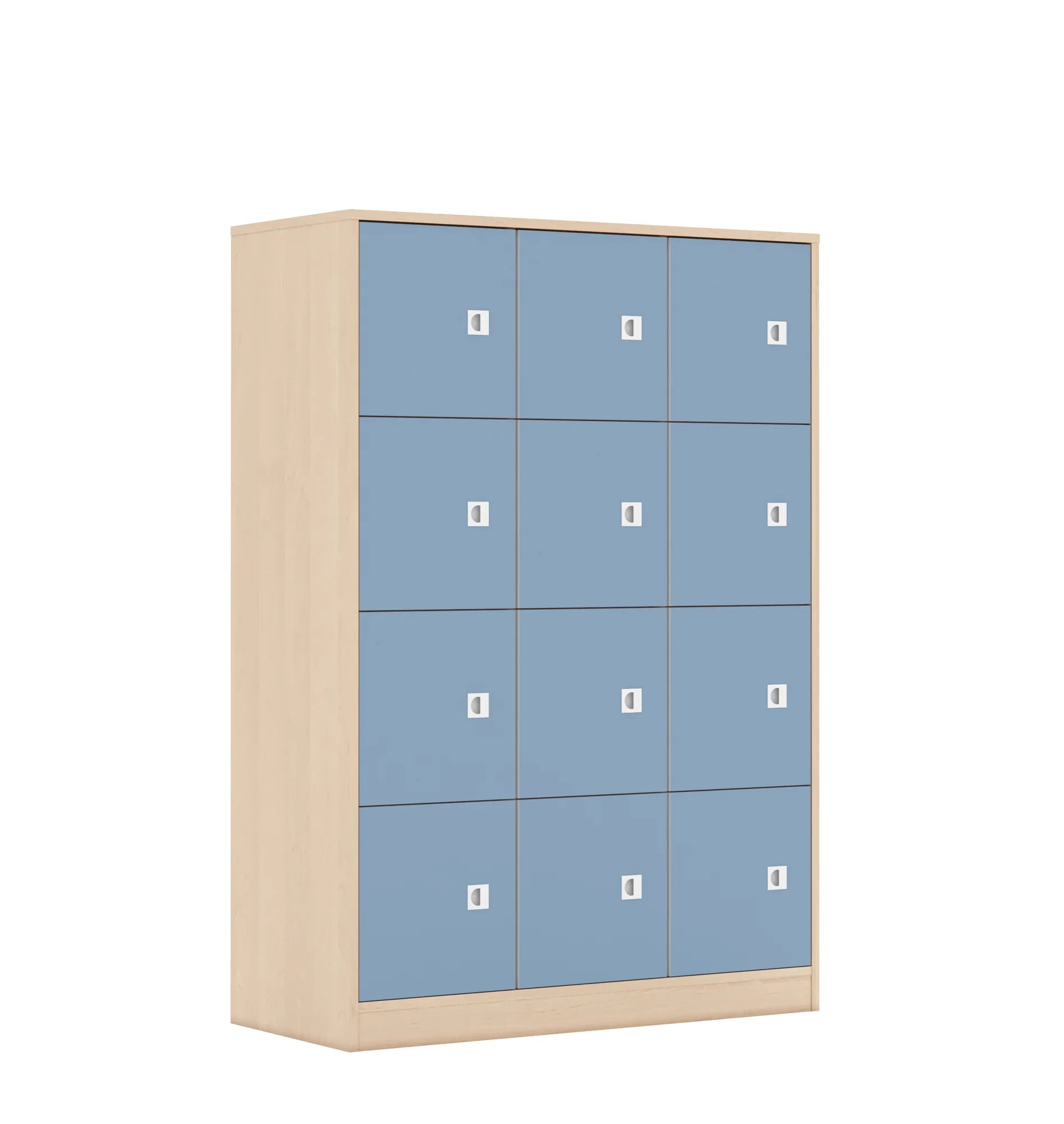Szafa BLOX 110 4PP 12F1 1049x466x1517 – brzoza / pastelowy niebieski
