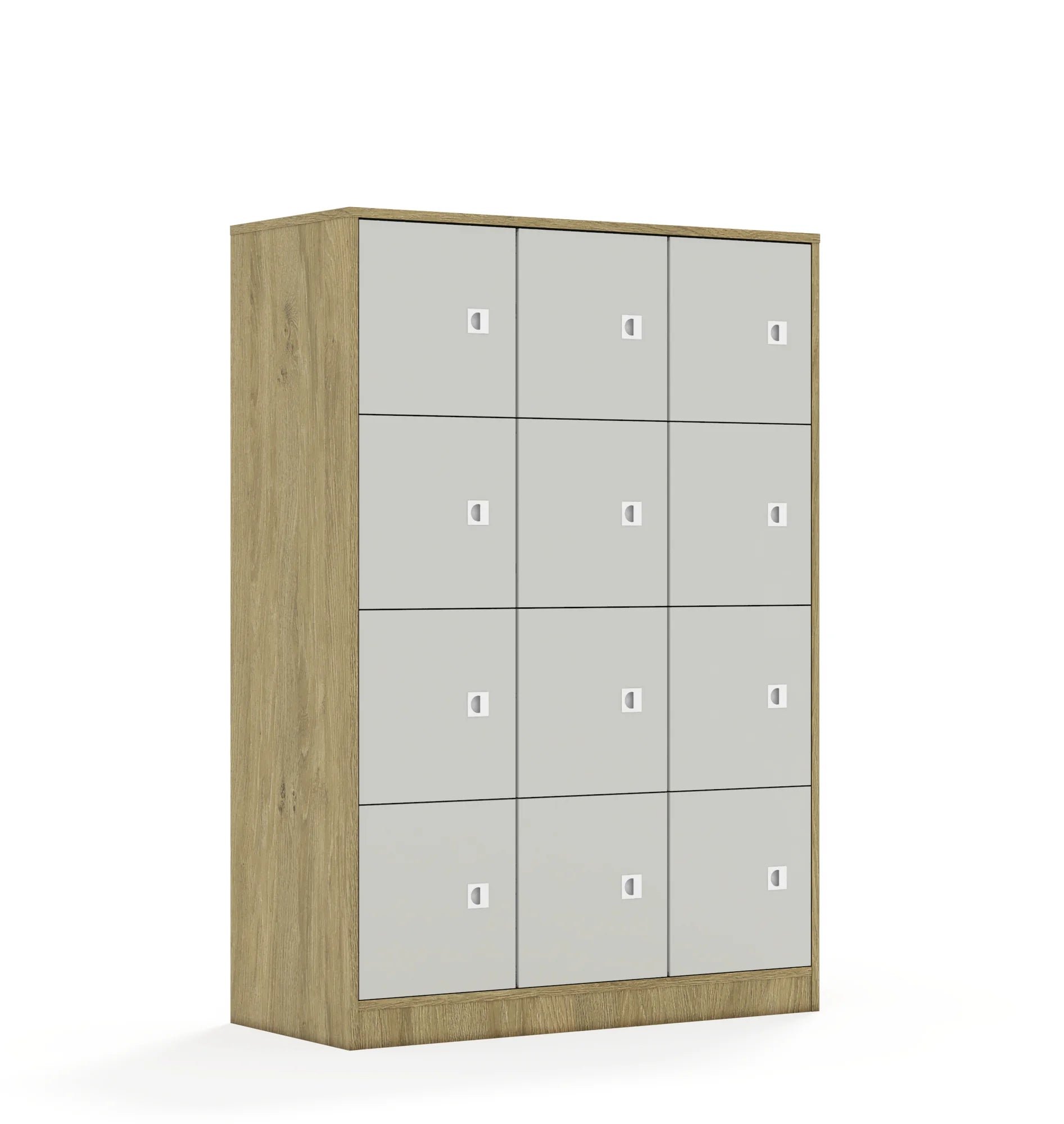 Szafa BLOX 110 4PP 12F1 1049x466x1517 – dąb / jasny szary