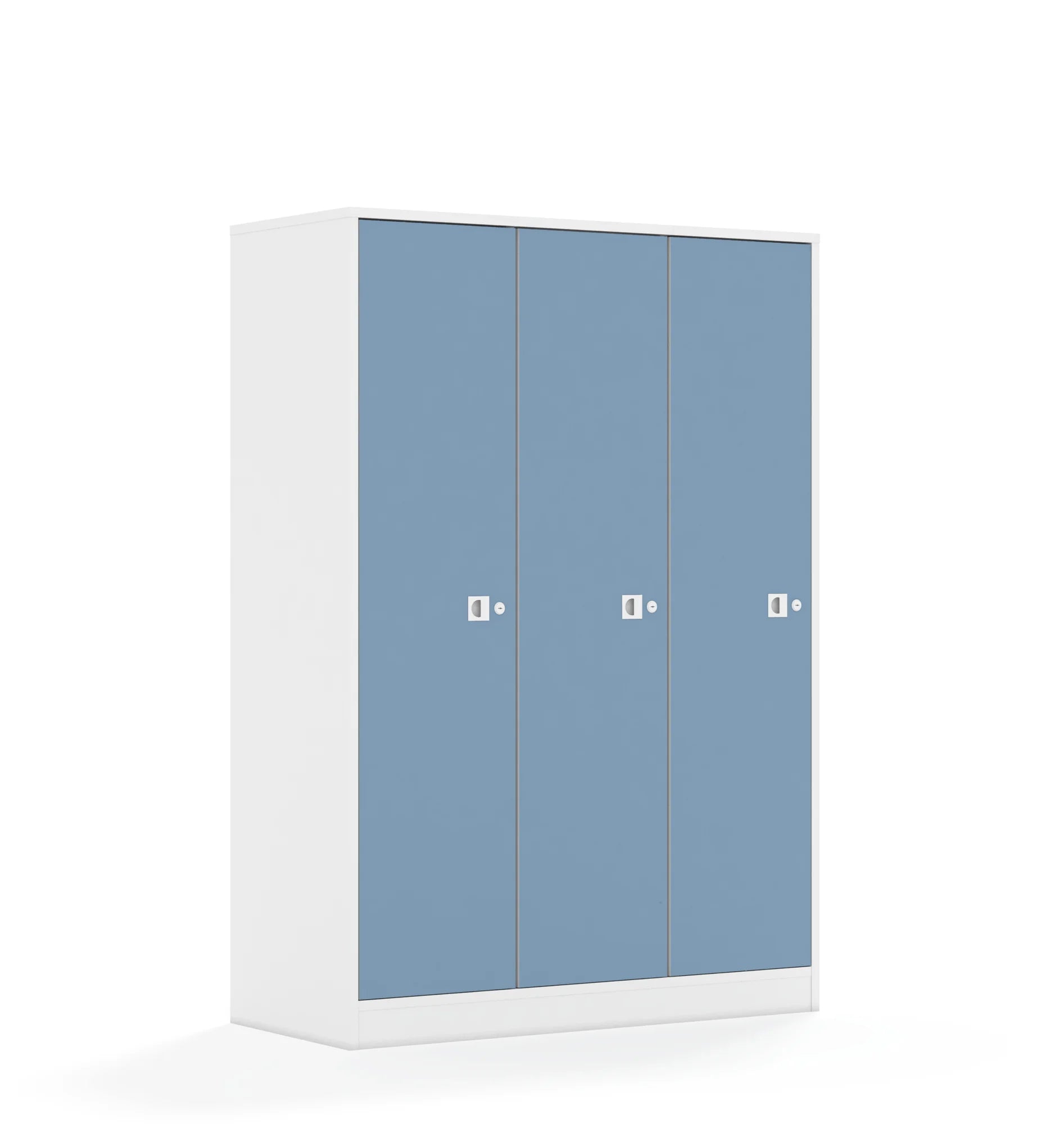 Szafa BLOX 110 4PP 3F4 1049x466x1517 – biały / pastelowy niebieski