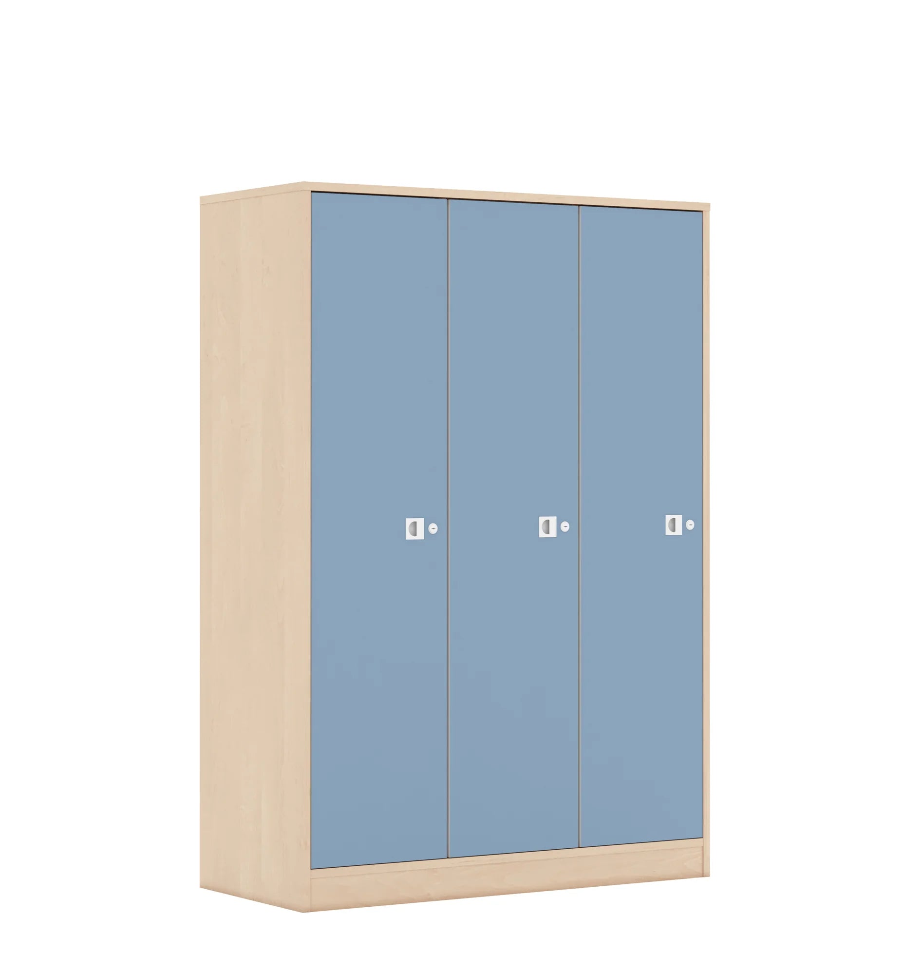 Szafa BLOX 110 4PP 3F4 1049x466x1517 – brzoza / pastelowy niebieski
