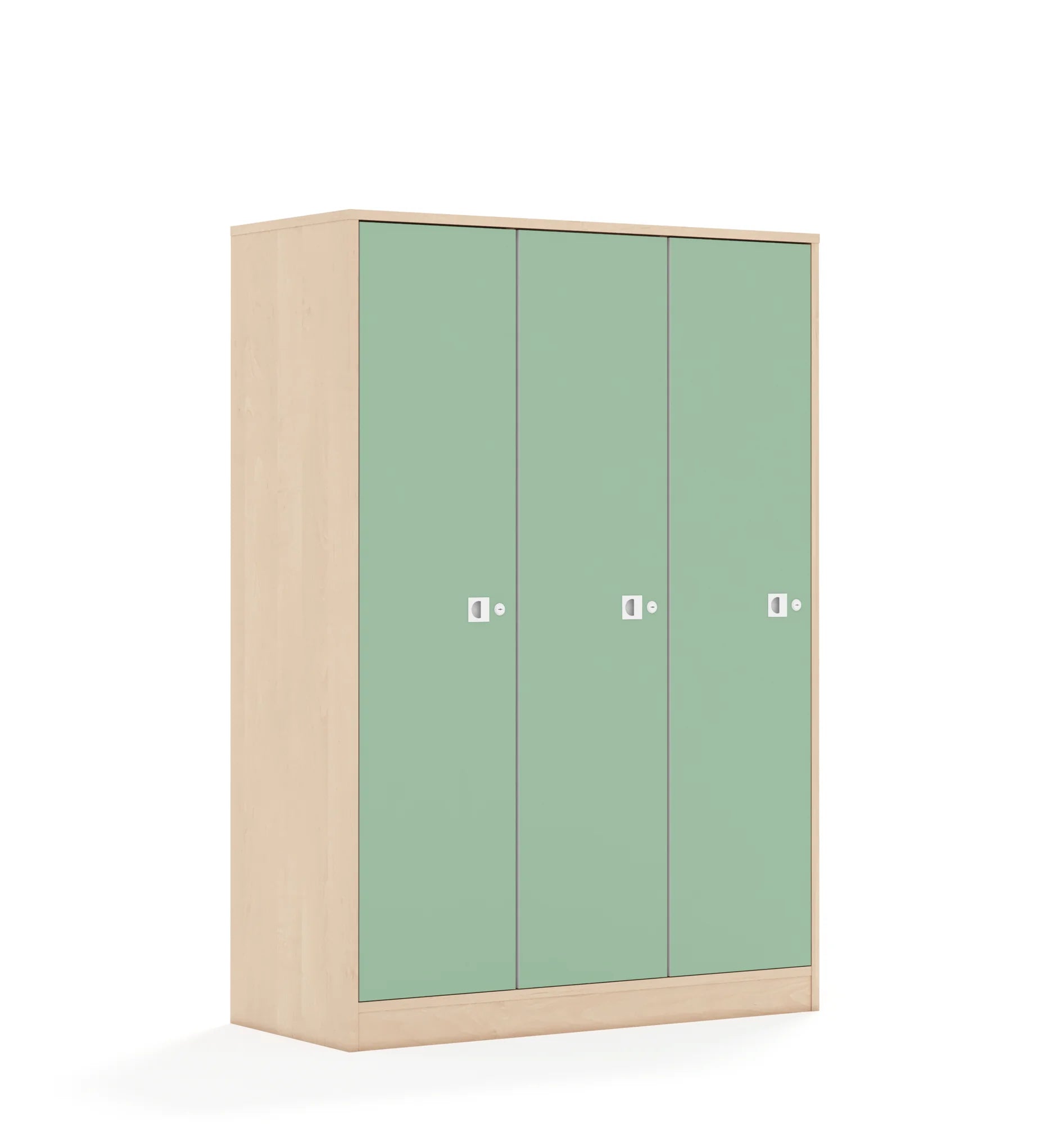 Szafa BLOX 110 4PP 3F4 1049x466x1517 – brzoza / pastelowy zielony
