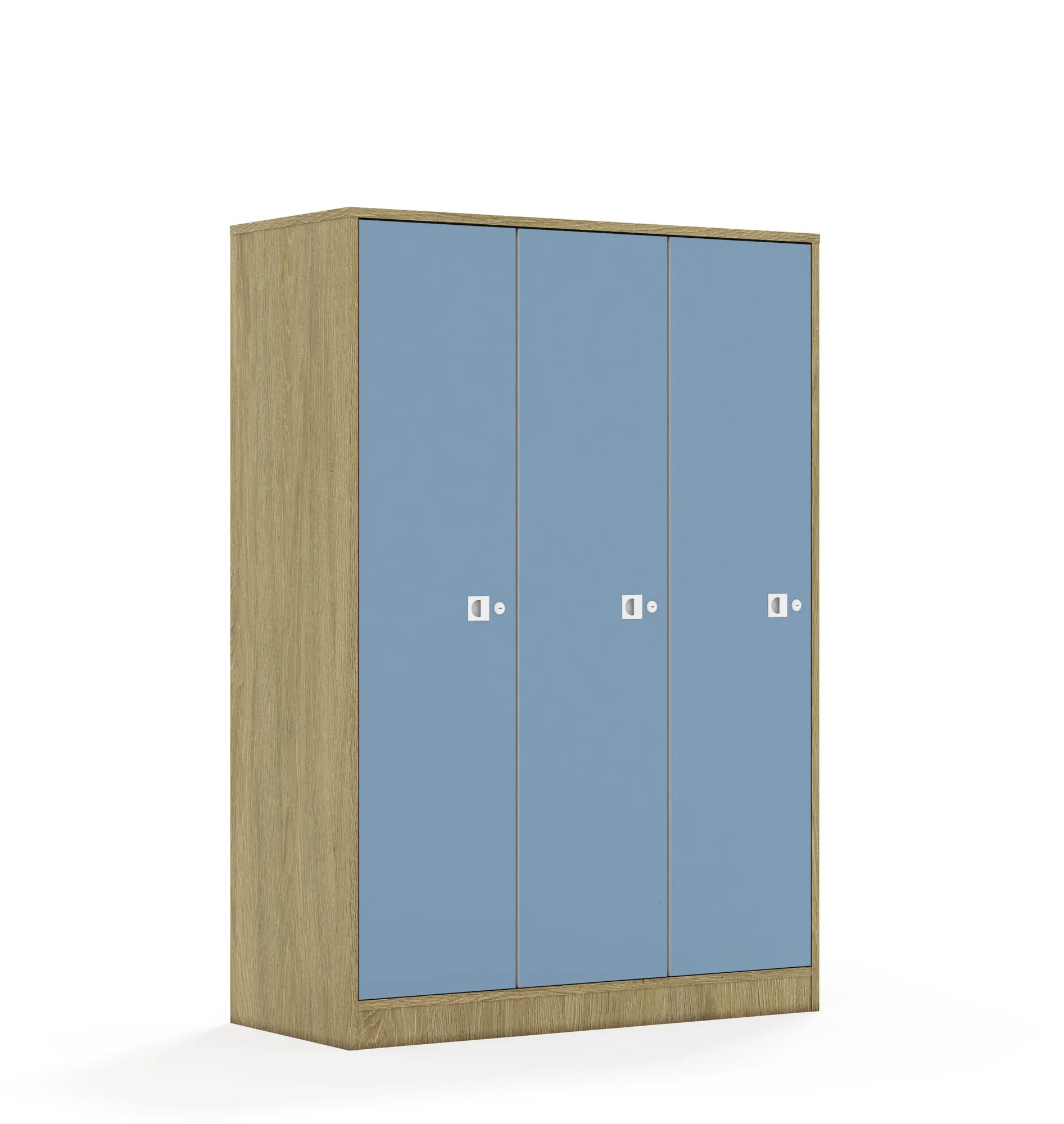 Szafa BLOX 110 4PP 3F4 1049x466x1517 – dąb / pastelowy niebieski