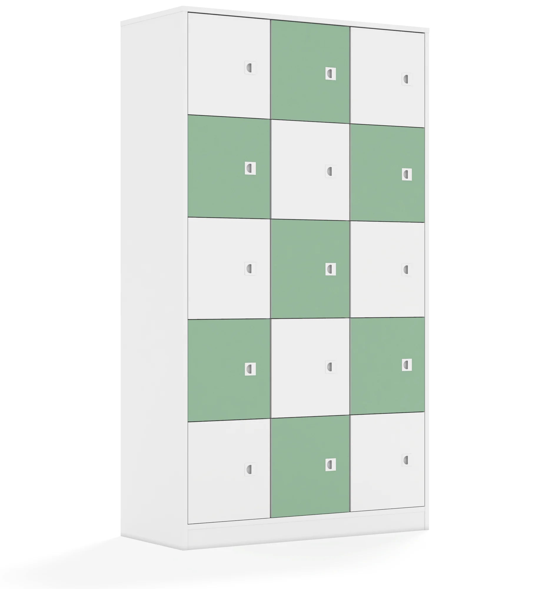 Szafa BLOX 110 5PP 15F1 1049x466x1869 – biały / biały/pastelowy zielony