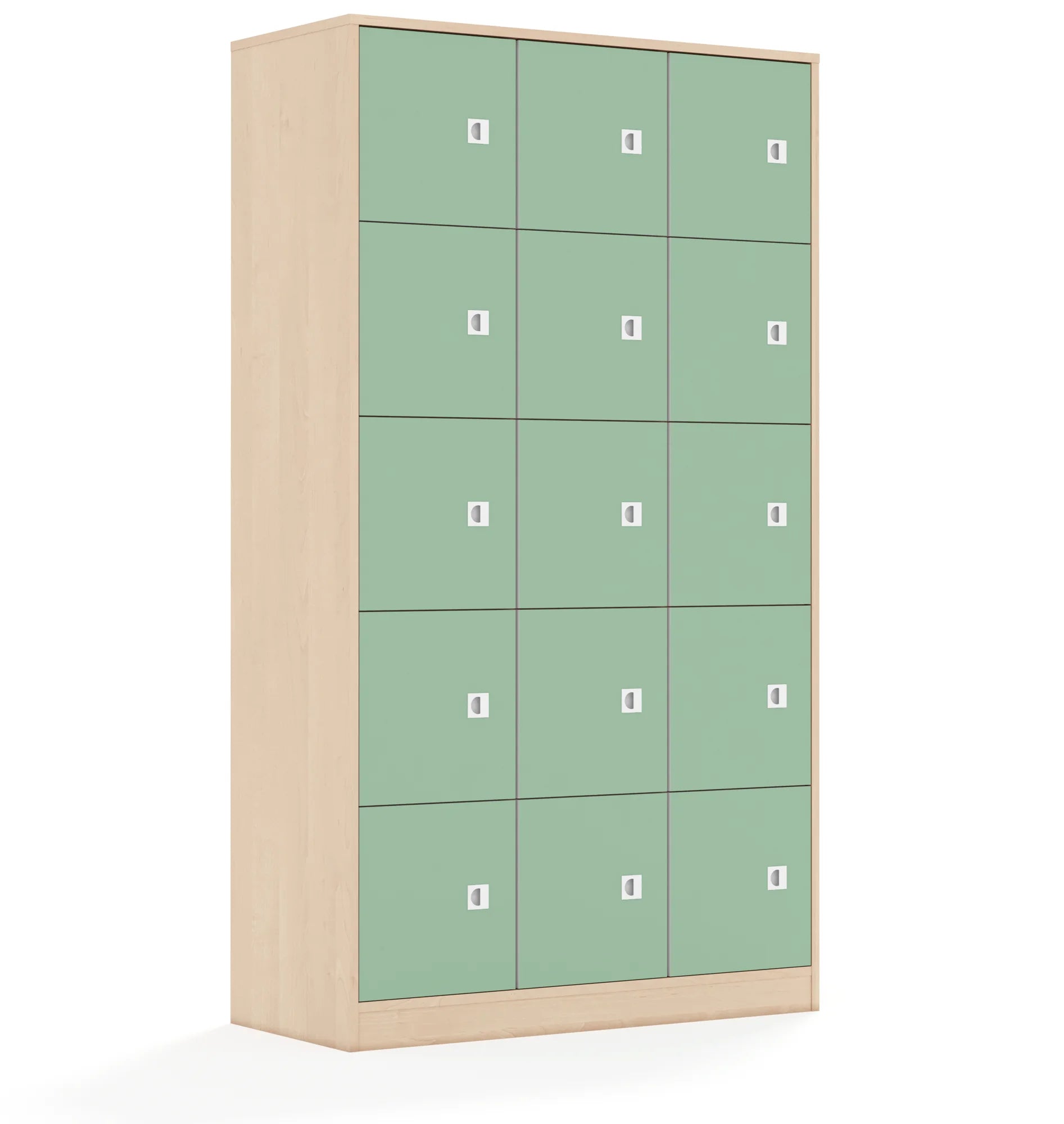 Szafa BLOX 110 5PP 15F1 1049x466x1869 – brzoza / pastelowy zielony