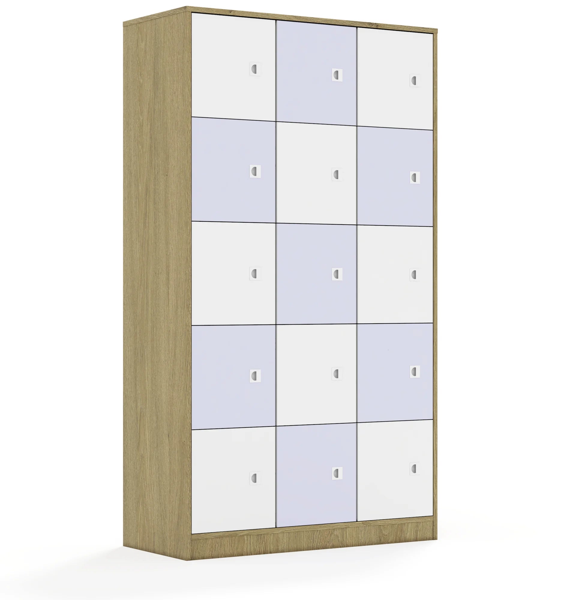 Szafa BLOX 110 5PP 15F1 1049x466x1869 – dąb / biały/pastelowy fioletowy