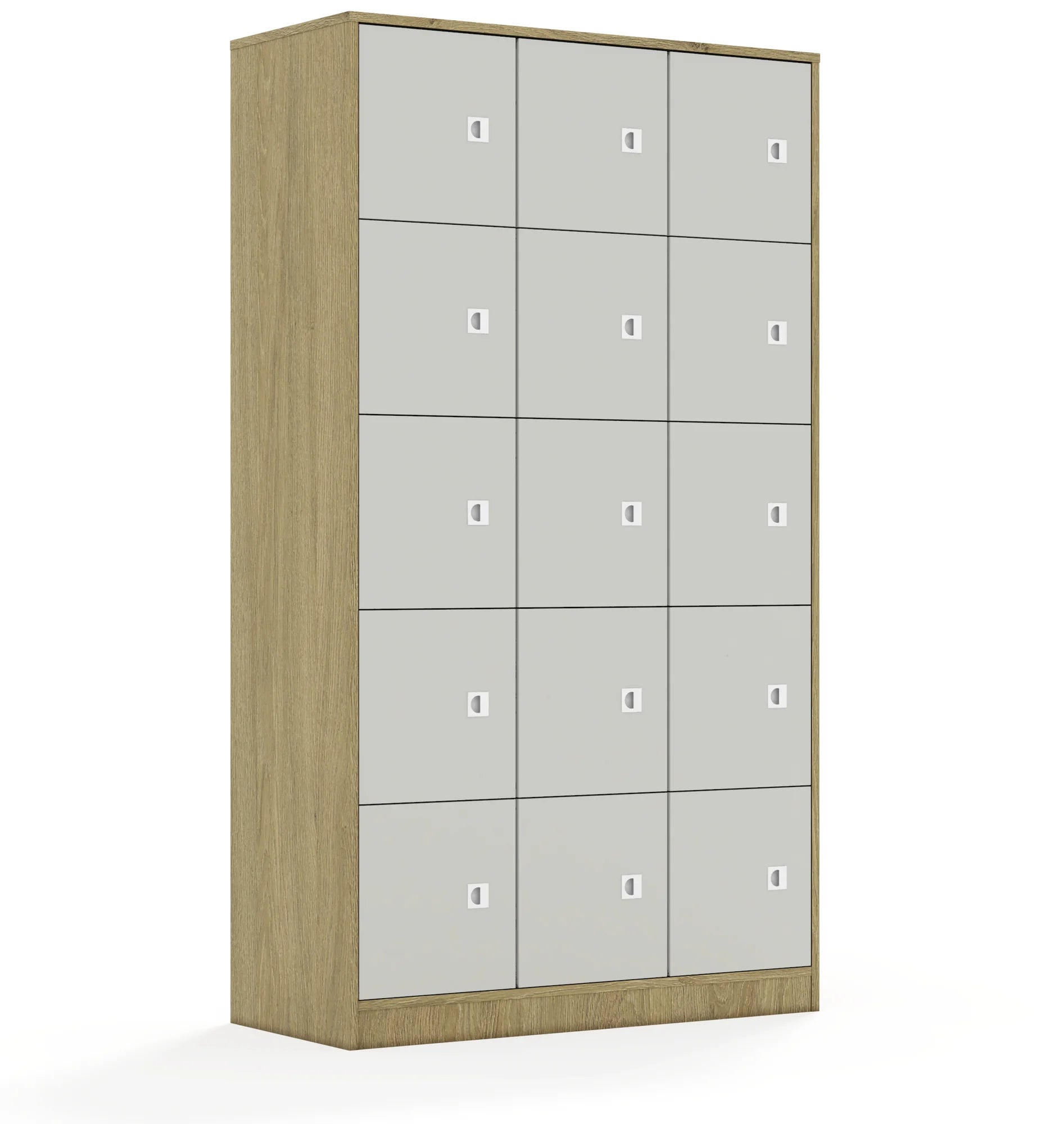 Szafa BLOX 110 5PP 15F1 1049x466x1869 – dąb / jasny szary
