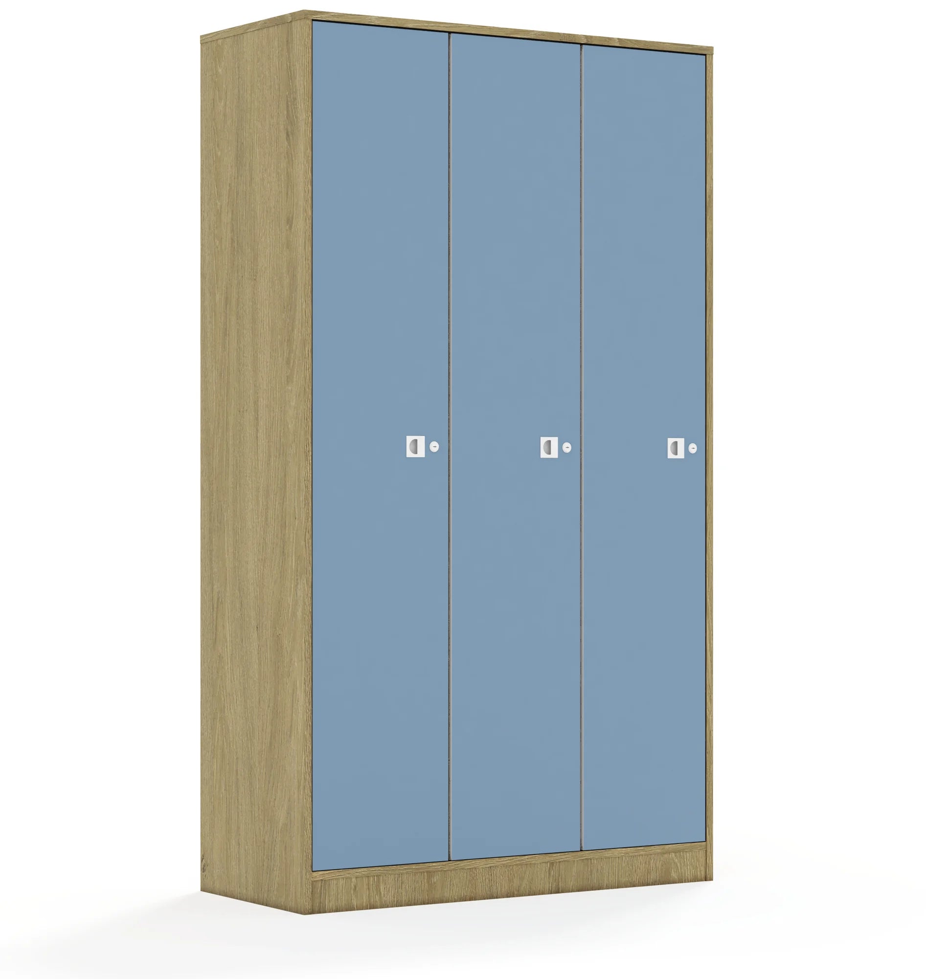 Szafa BLOX 110 5PP 3F5 1049x466x1869 – dąb / pastelowy niebieski