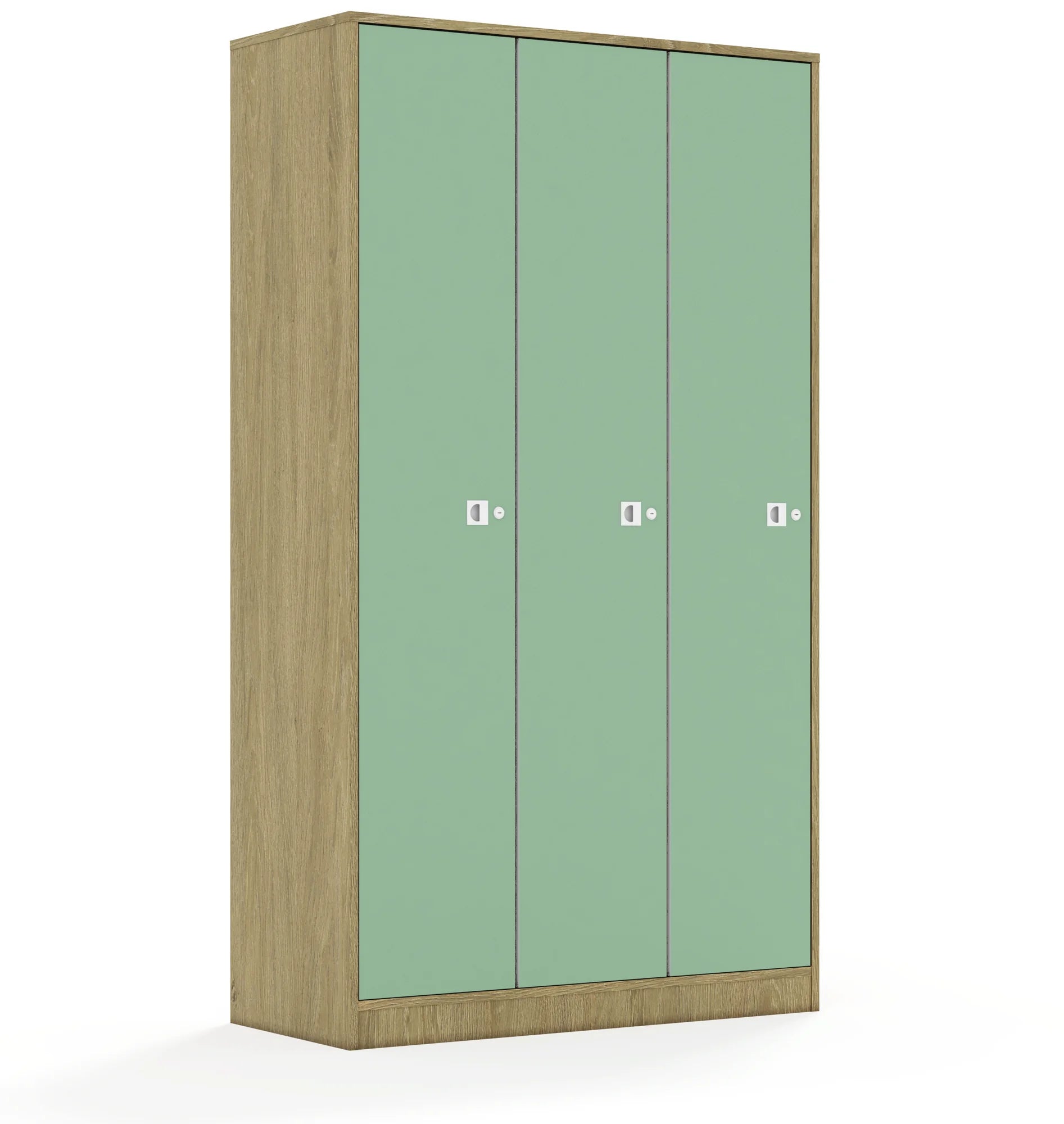 Szafa BLOX 110 5PP 3F5 1049x466x1869 – dąb / pastelowy zielony