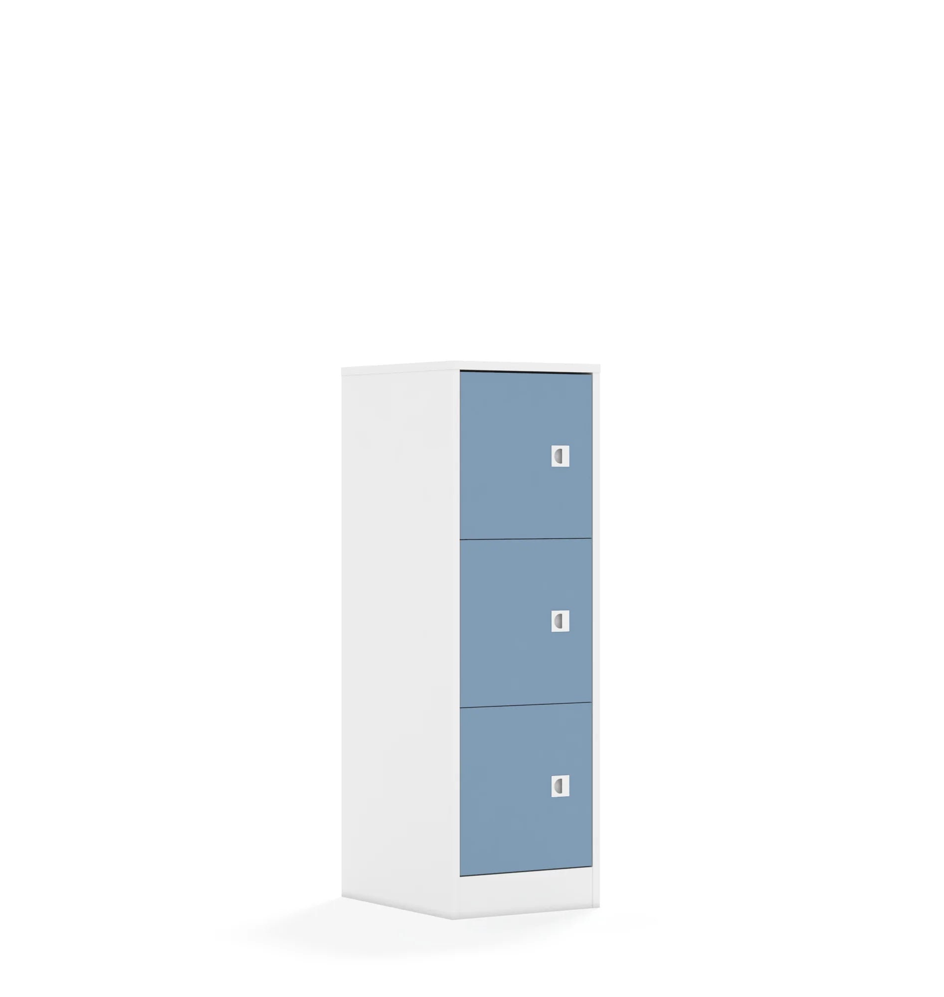 Szafa BLOX 40 3P 3F1 363x466x1165 – biały / pastelowy niebieski