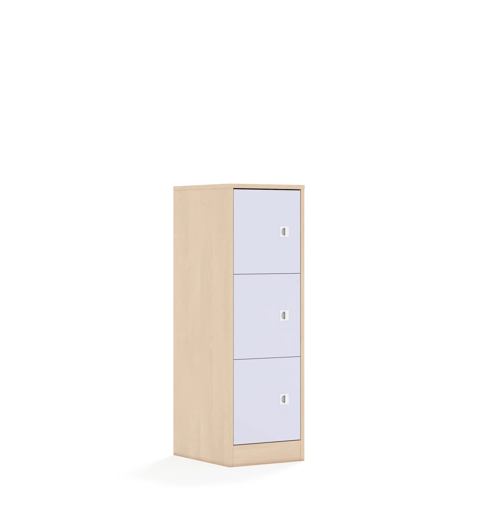 Szafa BLOX 40 3P 3F1 363x466x1165 – brzoza / pastelowy fioletowy