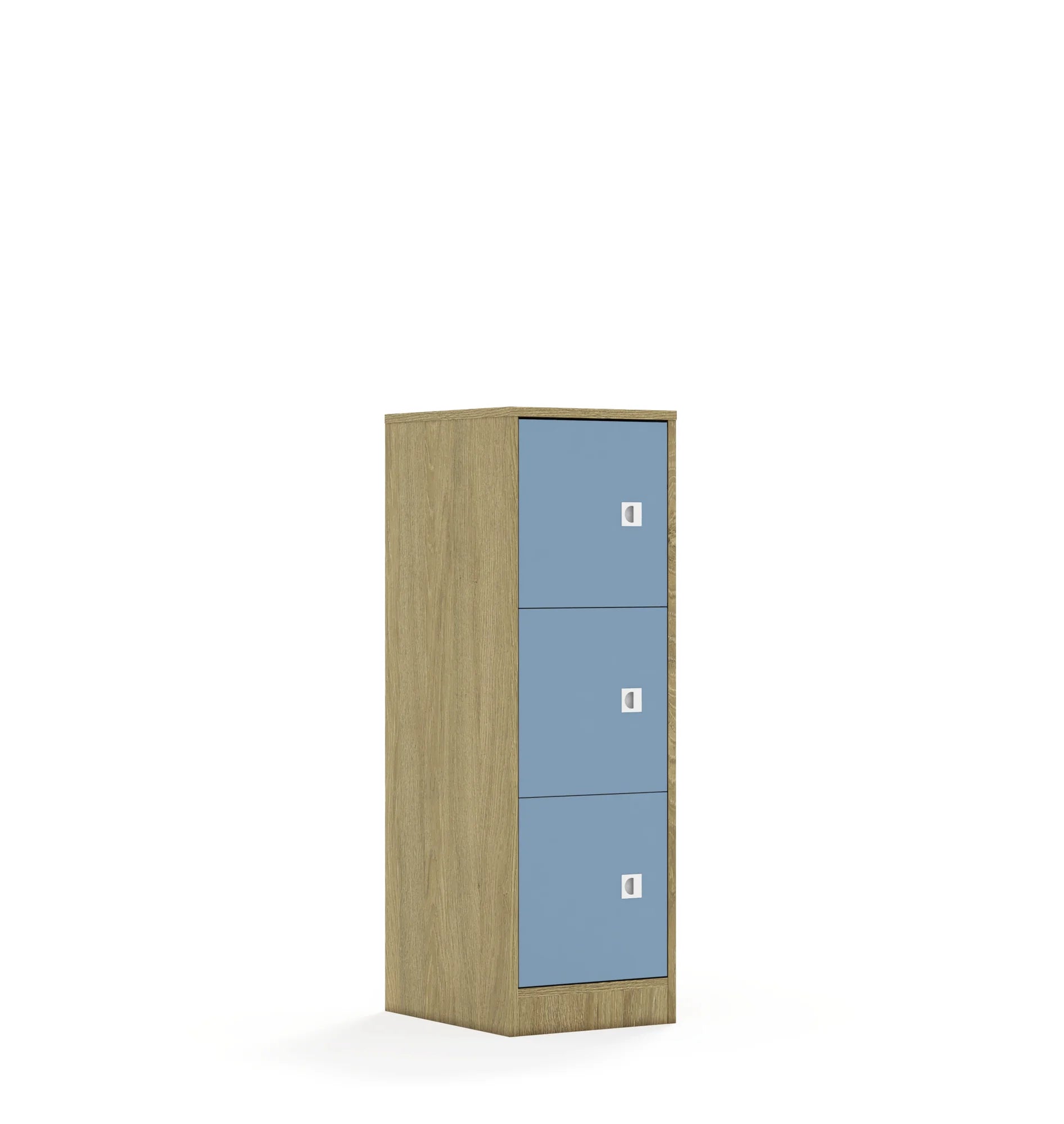 Szafa BLOX 40 3P 3F1 363x466x1165 – dąb / pastelowy niebieski