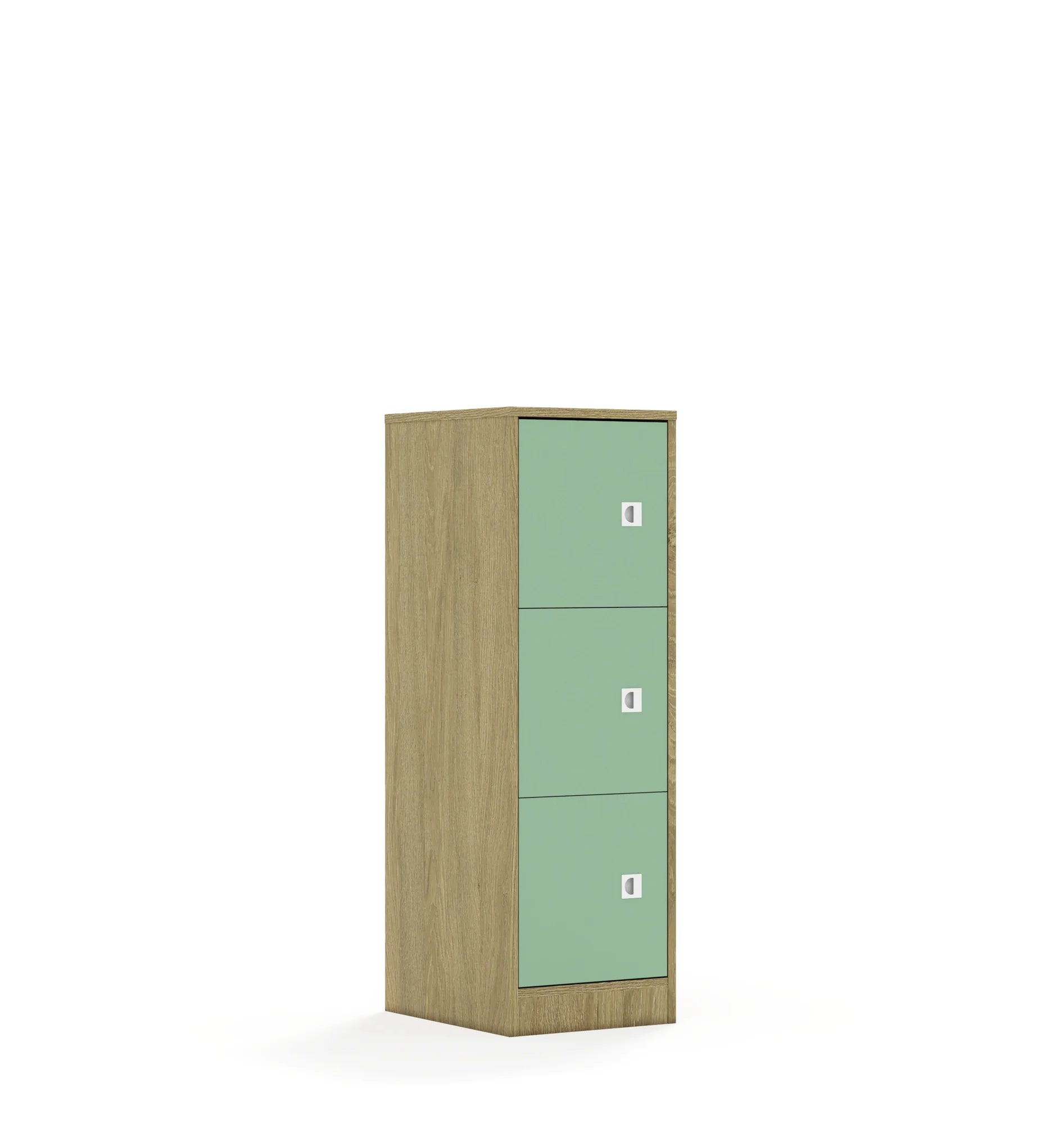 Szafa BLOX 40 3P 3F1 363x466x1165 – dąb / pastelowy zielony