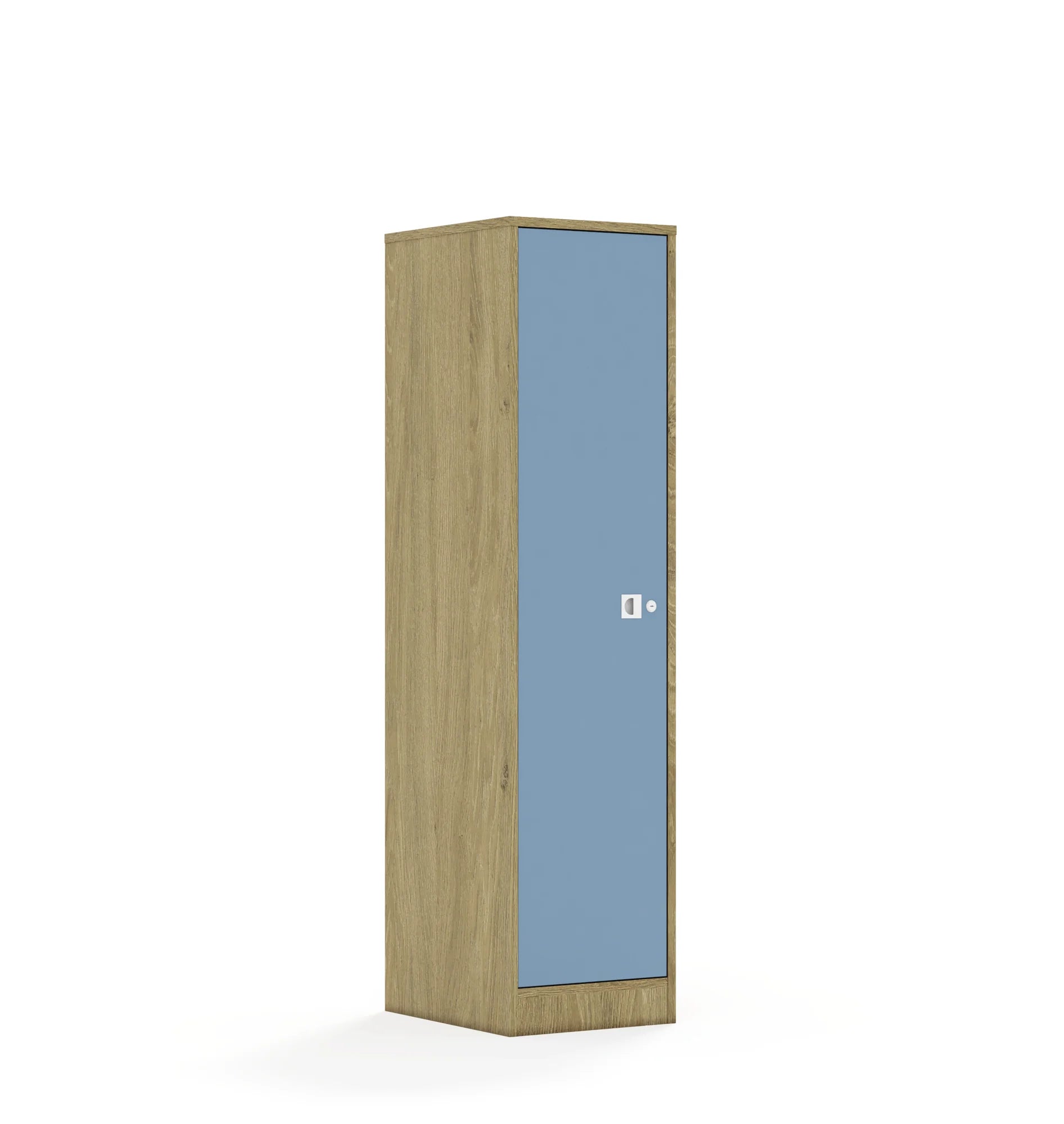 Szafa BLOX 40 4P 1F4 363x466x1517 – dąb / pastelowy niebieski
