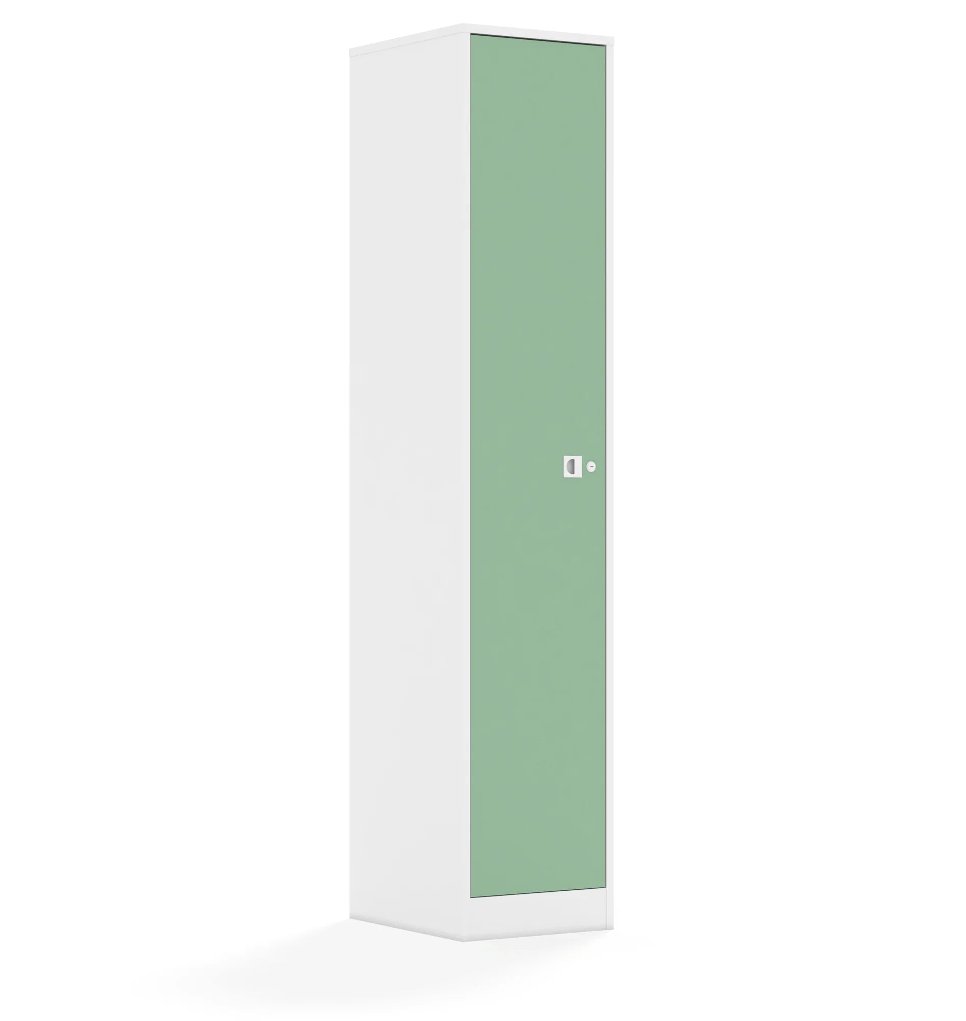 Szafa BLOX 40 5P 1F5 363x466x1869 – biały / pastelowy zielony