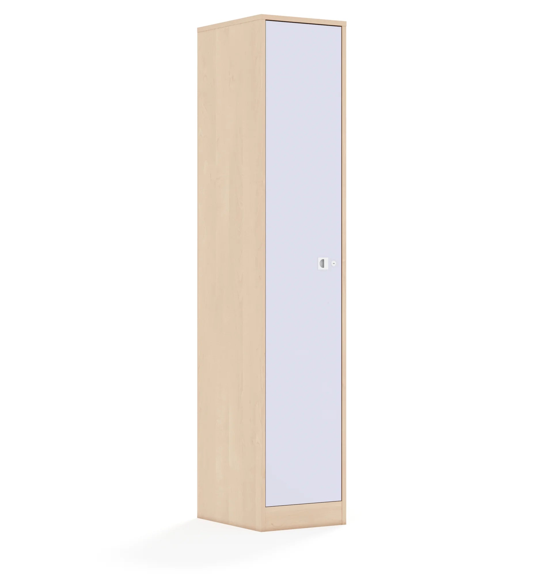 Szafa BLOX 40 5P 1F5 363x466x1869 – brzoza / pastelowy fioletowy