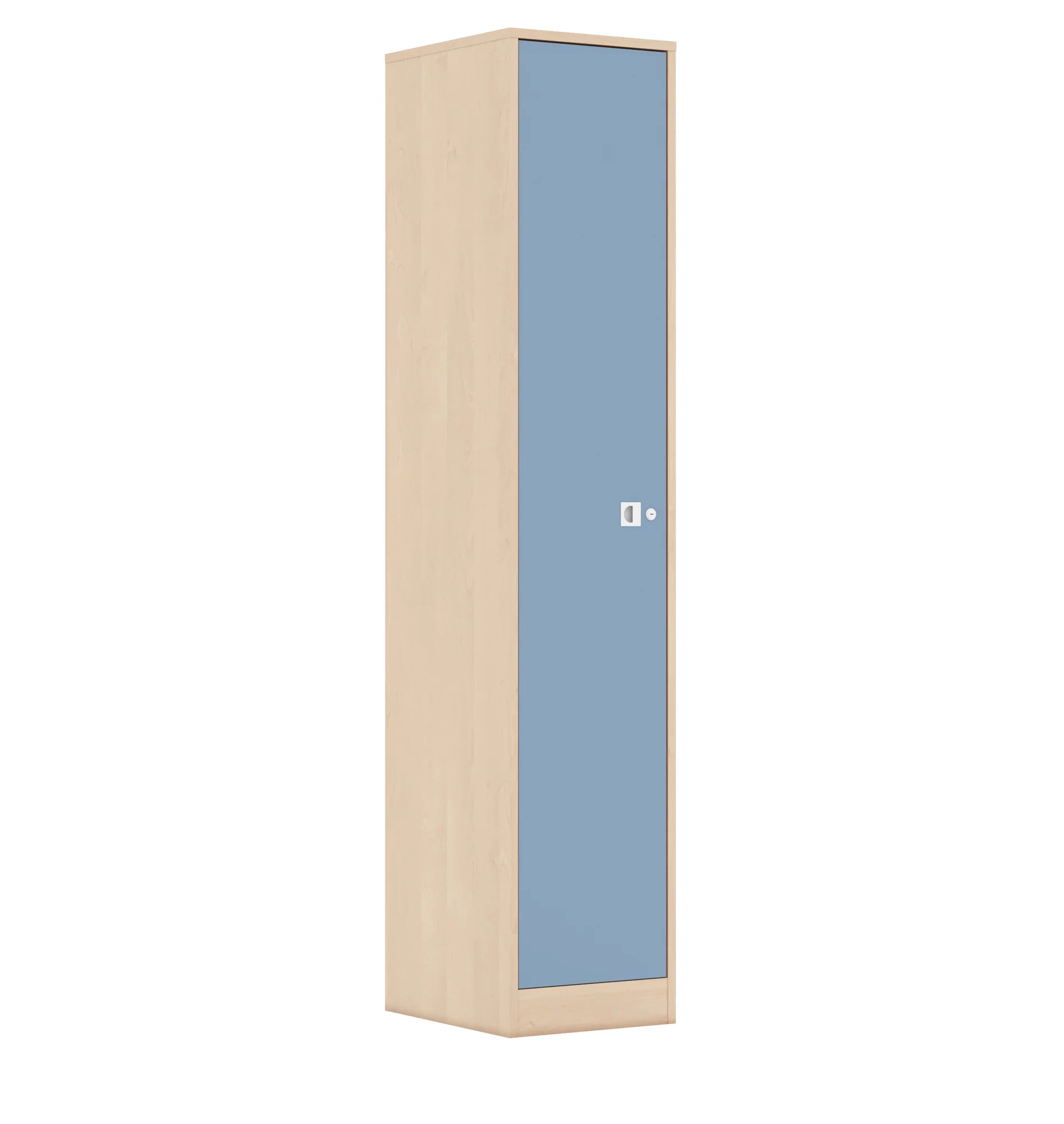 Szafa BLOX 40 5P 1F5 363x466x1869 – brzoza / pastelowy niebieski