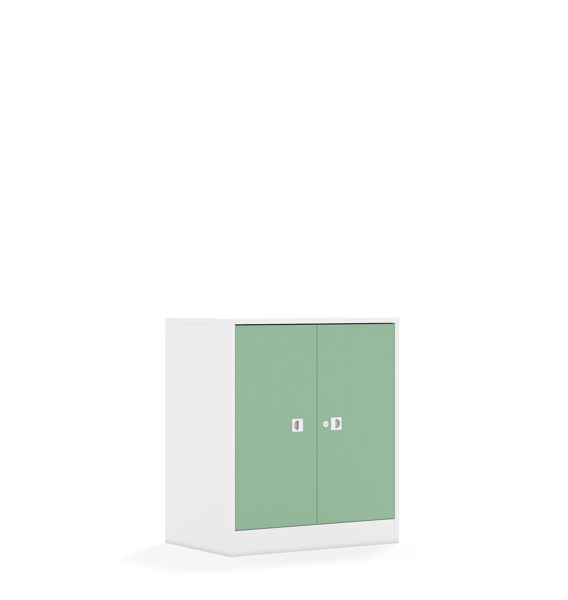 Szafa BLOX 70 2P 2F2 706x466x813 – biały / pastelowy zielony