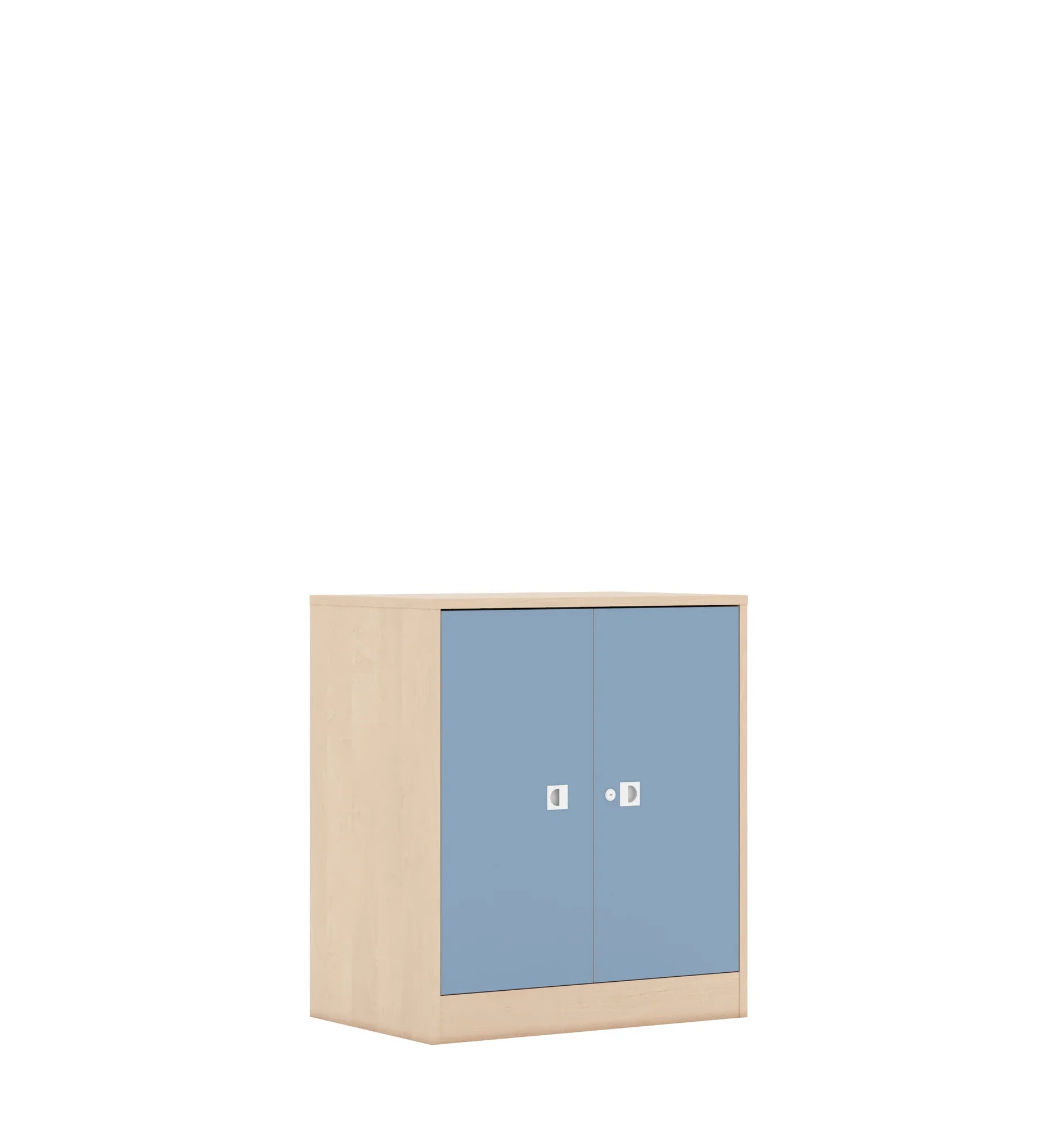 Szafa BLOX 70 2P 2F2 706x466x813 – brzoza / pastelowy niebieski