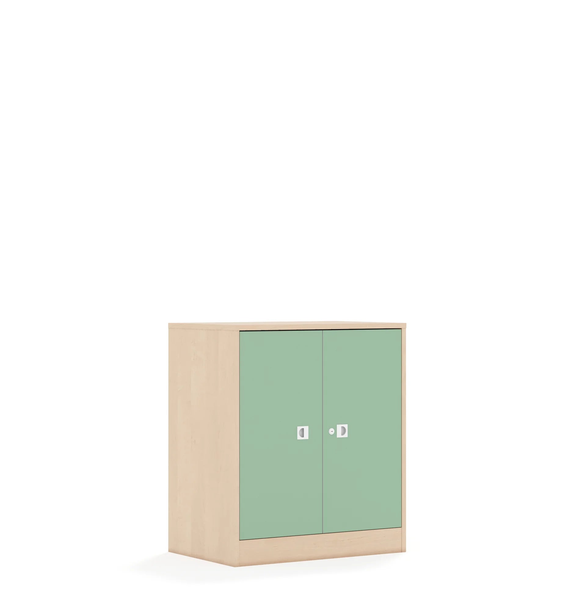 Szafa BLOX 70 2P 2F2 706x466x813 – brzoza / pastelowy zielony
