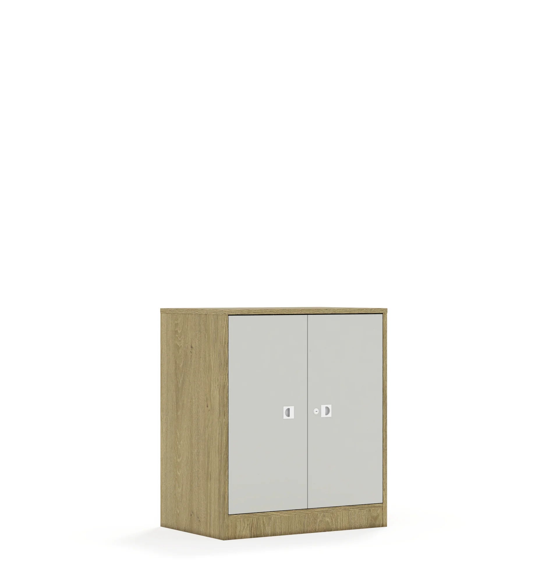 Szafa BLOX 70 2P 2F2 706x466x813 – dąb / jasny szary