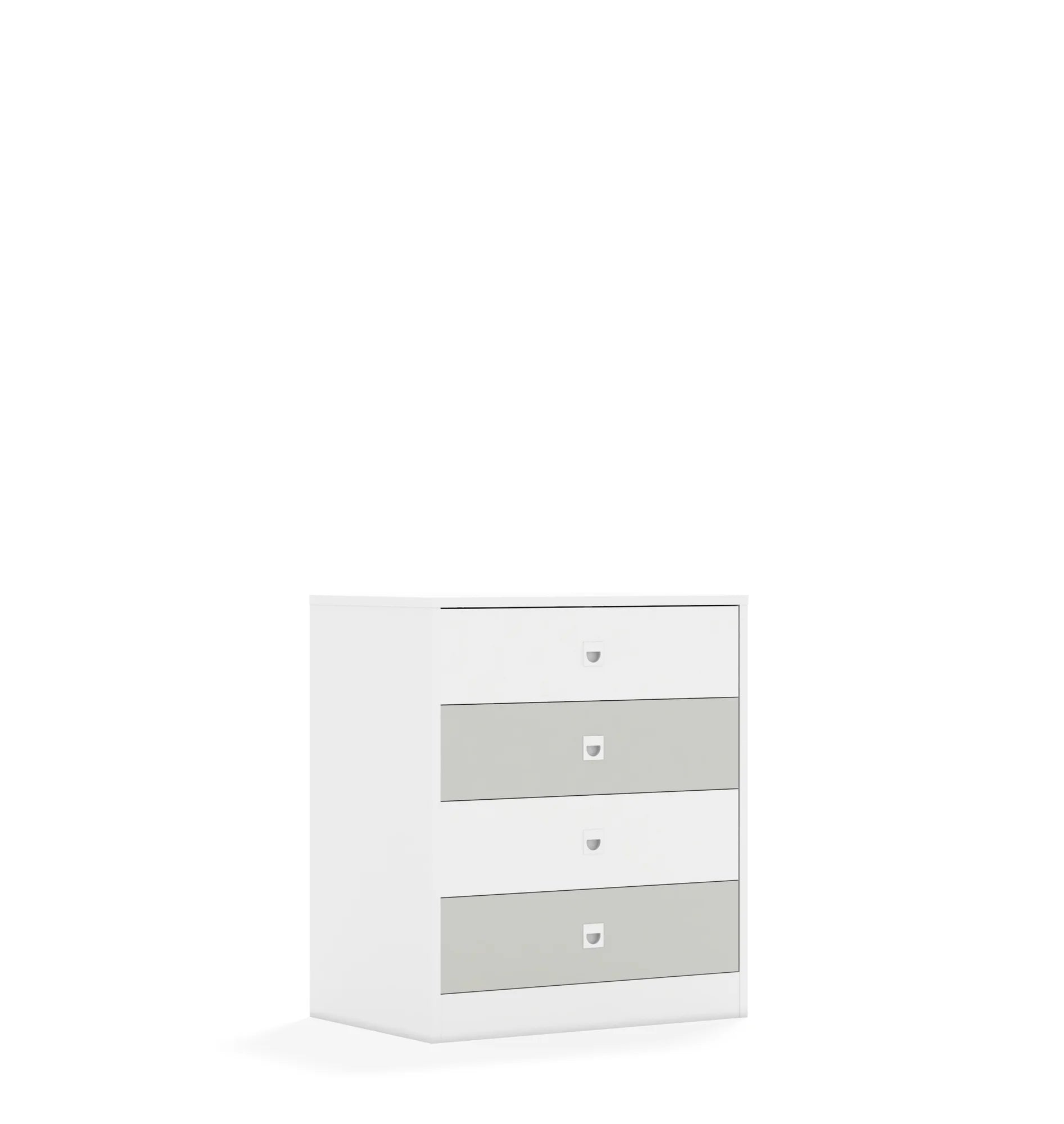 Szafa BLOX 70 2P 4S 706x466x813 – biały / biały/jasny szary