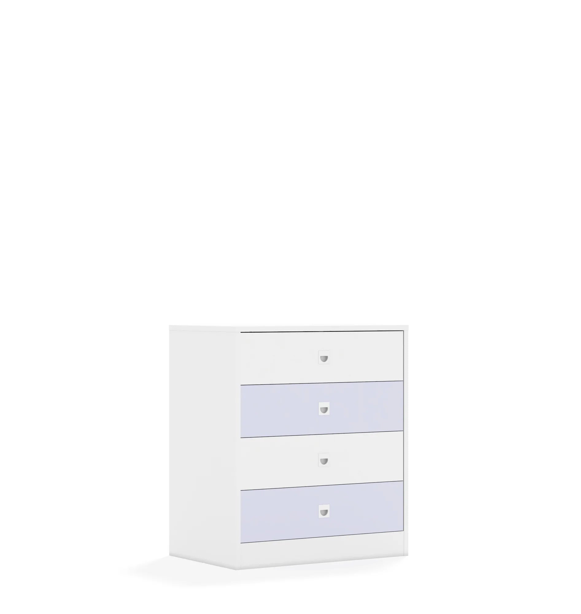 Szafa BLOX 70 2P 4S 706x466x813 – biały / biały/pastelowy fioletowy