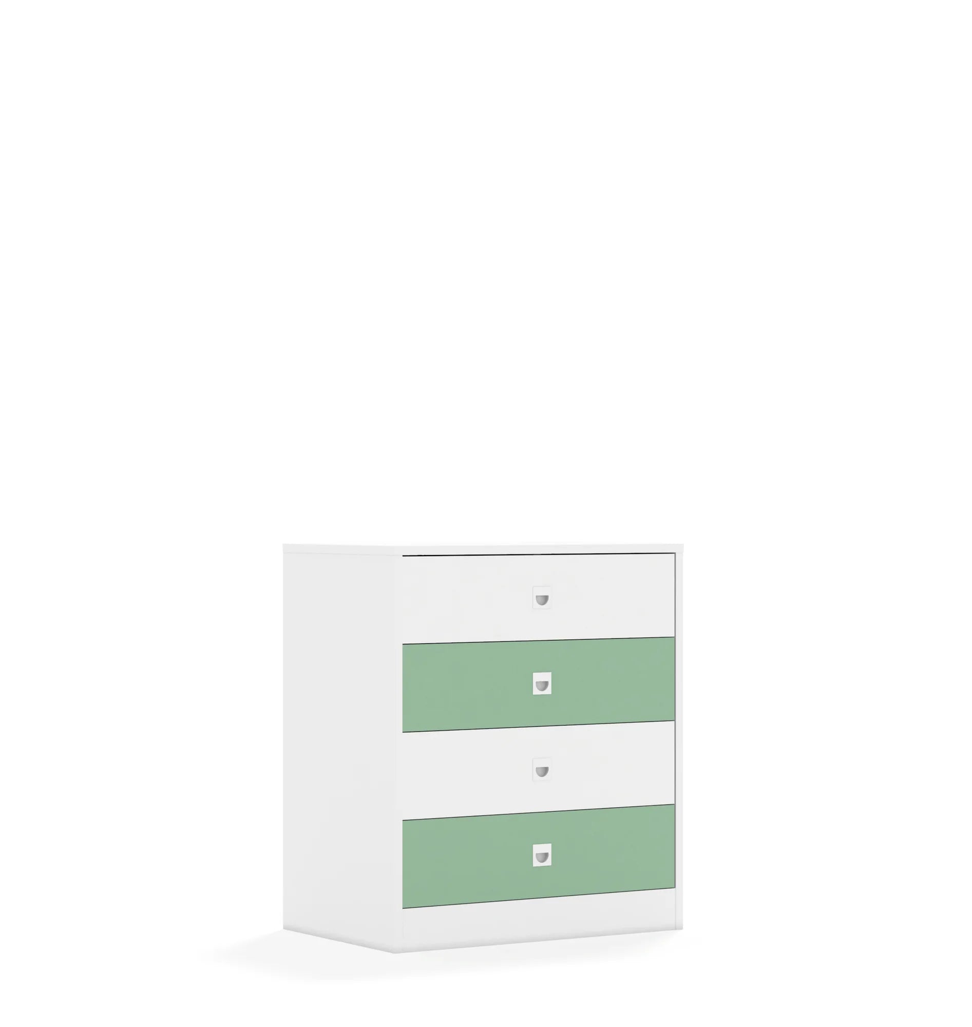 Szafa BLOX 70 2P 4S 706x466x813 – biały / biały/pastelowy zielony