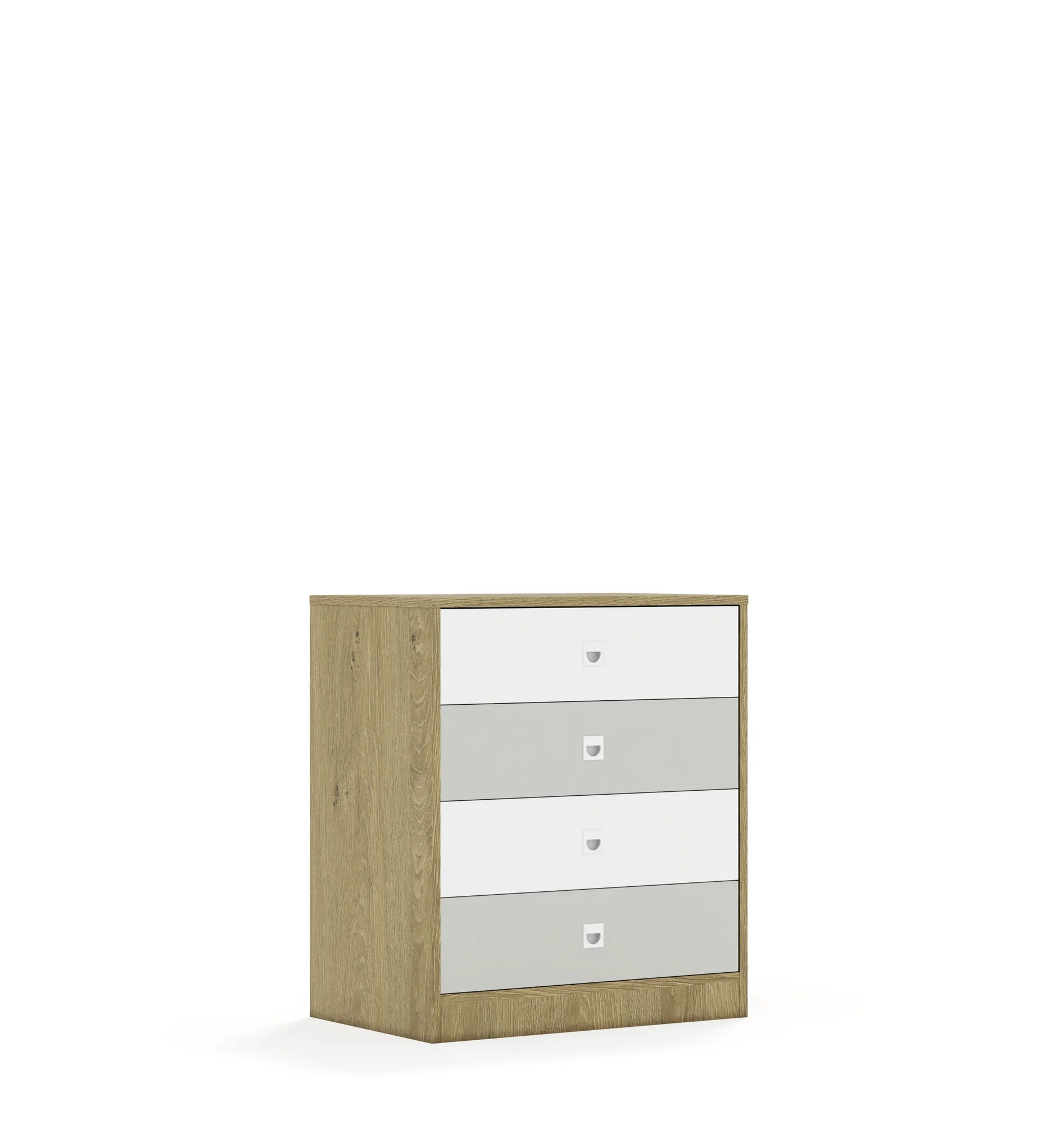 Szafa BLOX 70 2P 4S 706x466x813 – dąb / biały/jasny szary