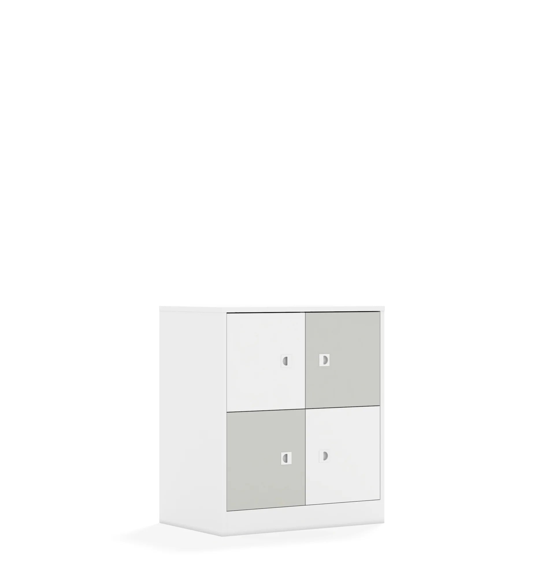 Szafa BLOX 70 2PP 4F1 706x466x813 – biały / biały/jasny szary