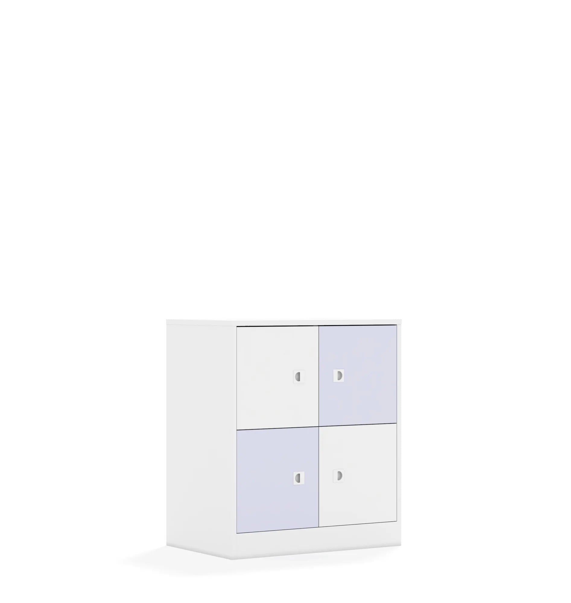 Szafa BLOX 70 2PP 4F1 706x466x813 – biały / biały/pastelowy fioletowy