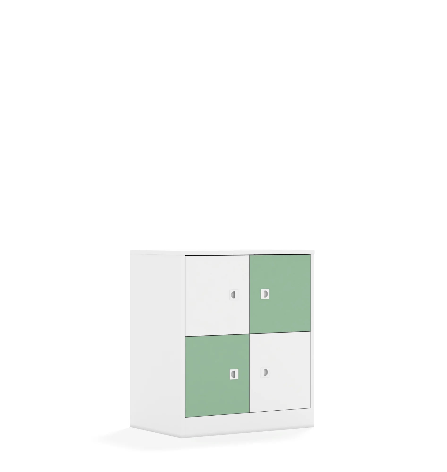 Szafa BLOX 70 2PP 4F1 706x466x813 – biały / biały/pastelowy zielony