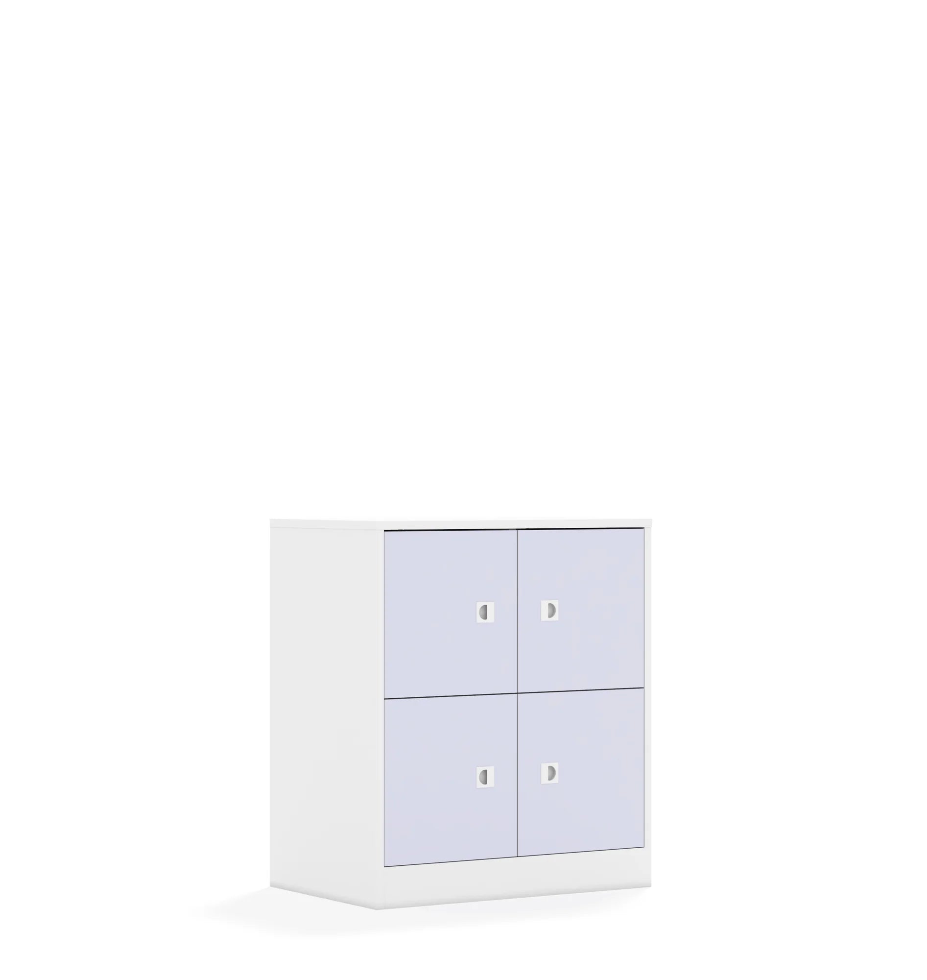 Szafa BLOX 70 2PP 4F1 706x466x813 – biały / pastelowy fioletowy