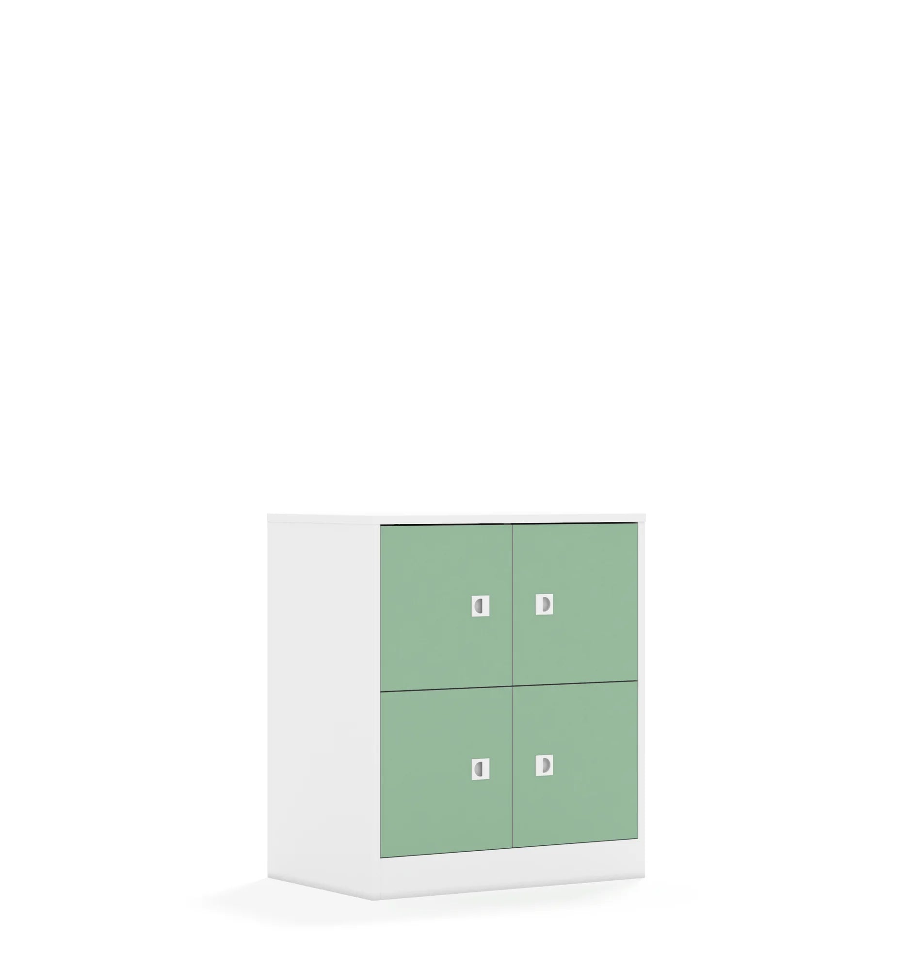 Szafa BLOX 70 2PP 4F1 706x466x813 – biały / pastelowy zielony