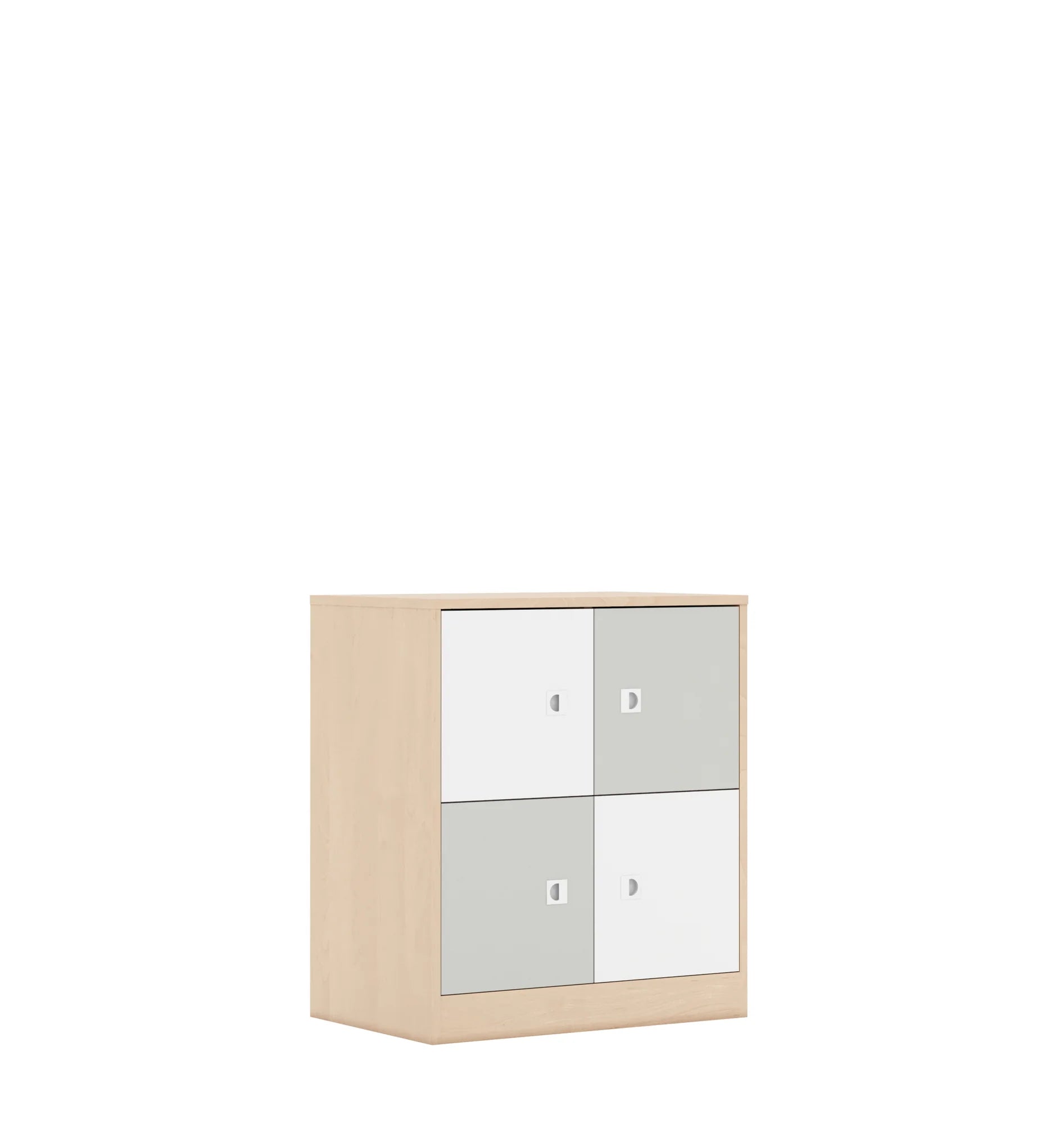 Szafa BLOX 70 2PP 4F1 706x466x813 – brzoza / biały/jasny szary