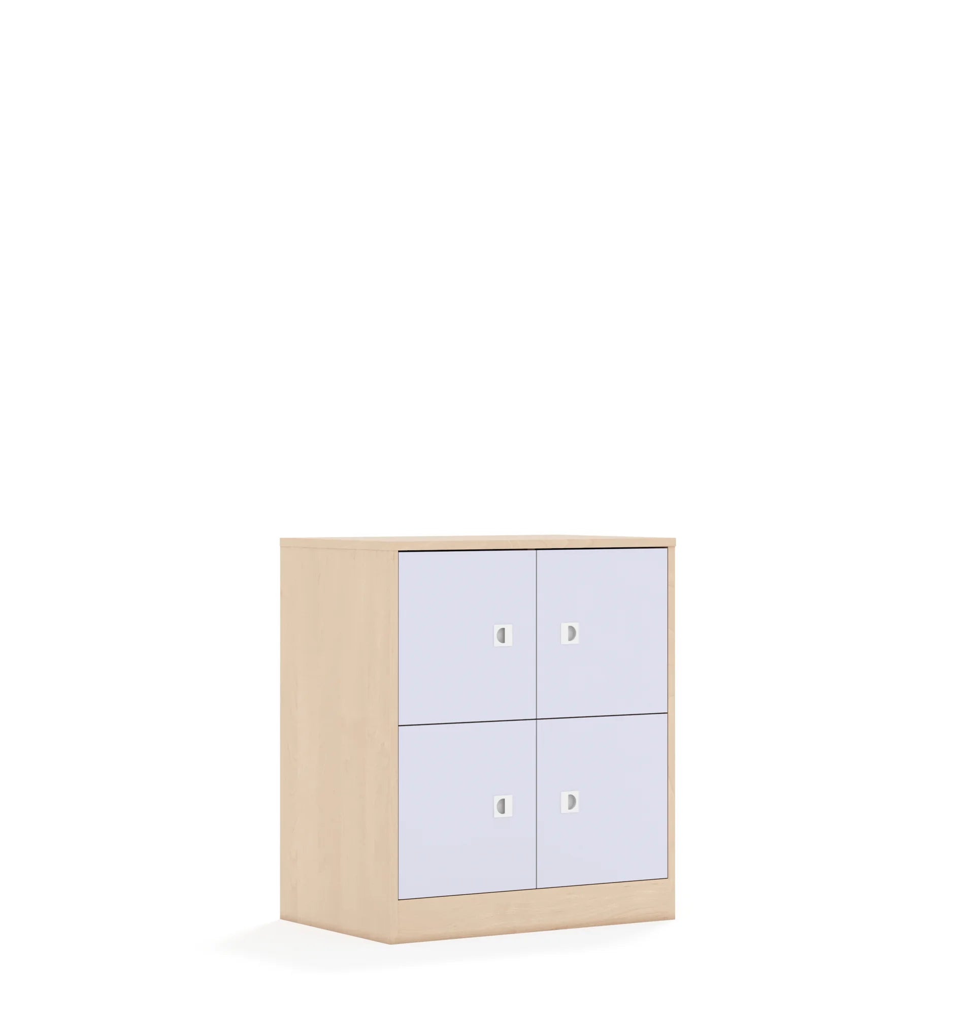 Szafa BLOX 70 2PP 4F1 706x466x813 – brzoza / pastelowy fioletowy
