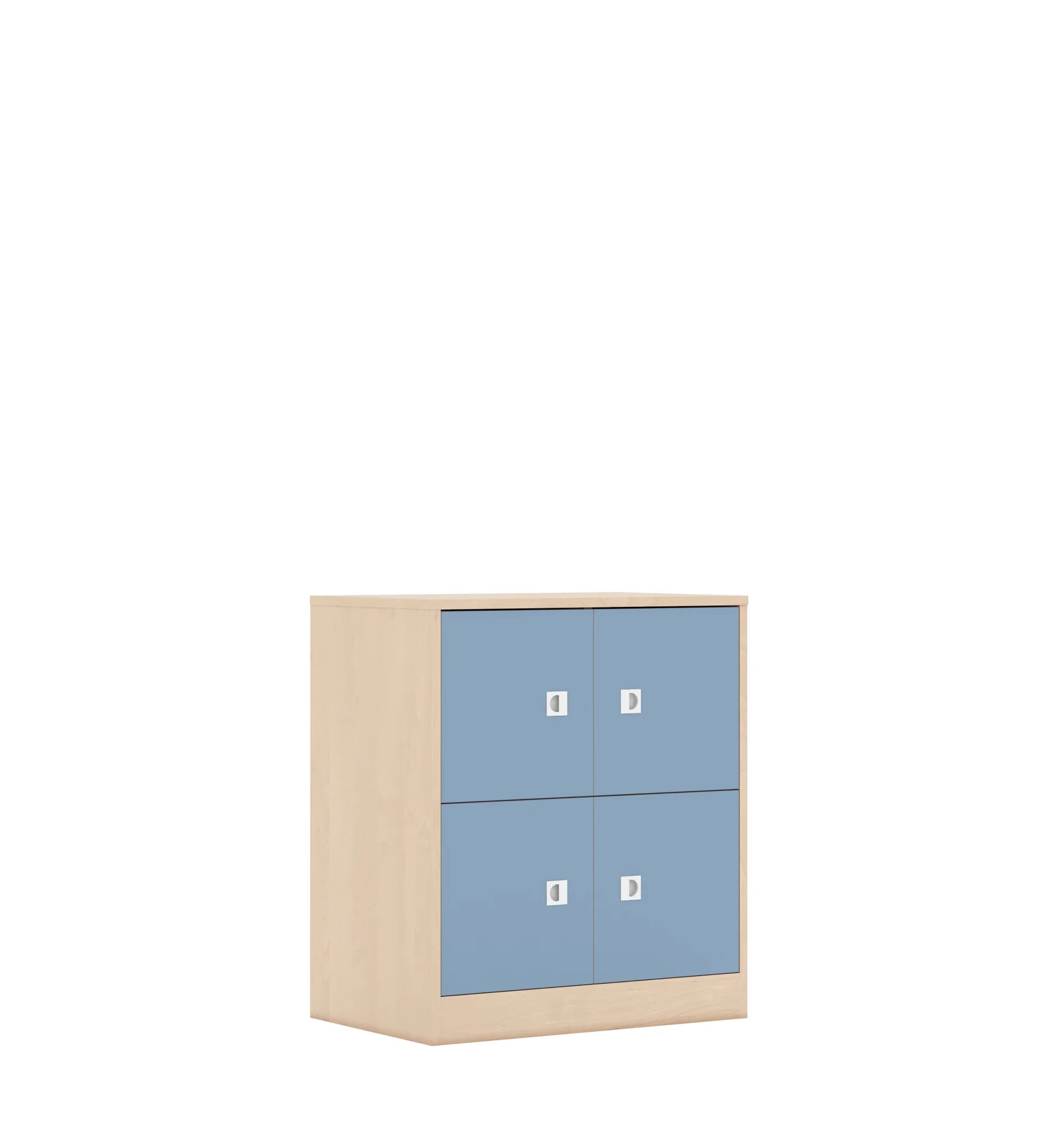 Szafa BLOX 70 2PP 4F1 706x466x813 – brzoza / pastelowy niebieski