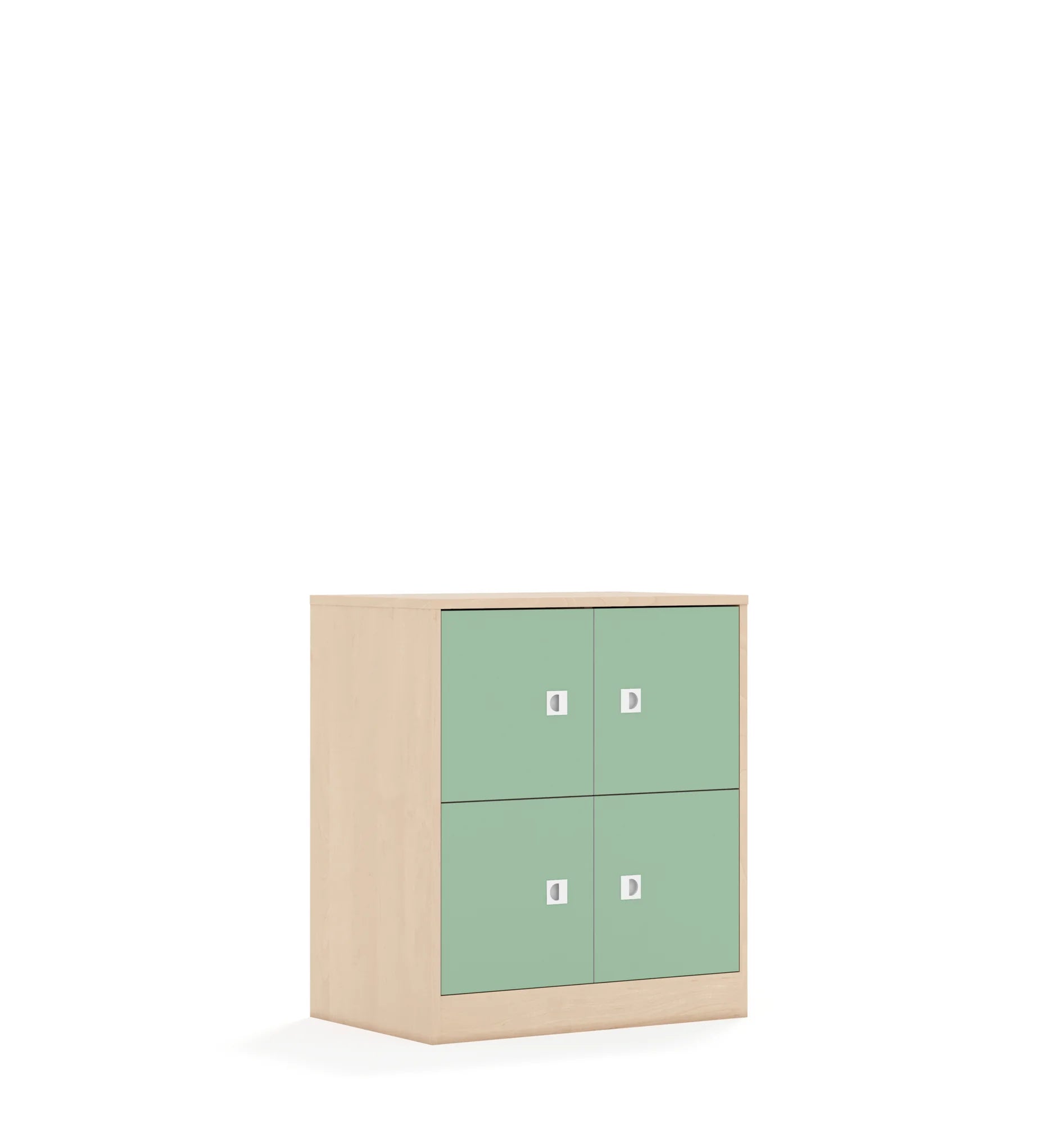 Szafa BLOX 70 2PP 4F1 706x466x813 – brzoza / pastelowy zielony