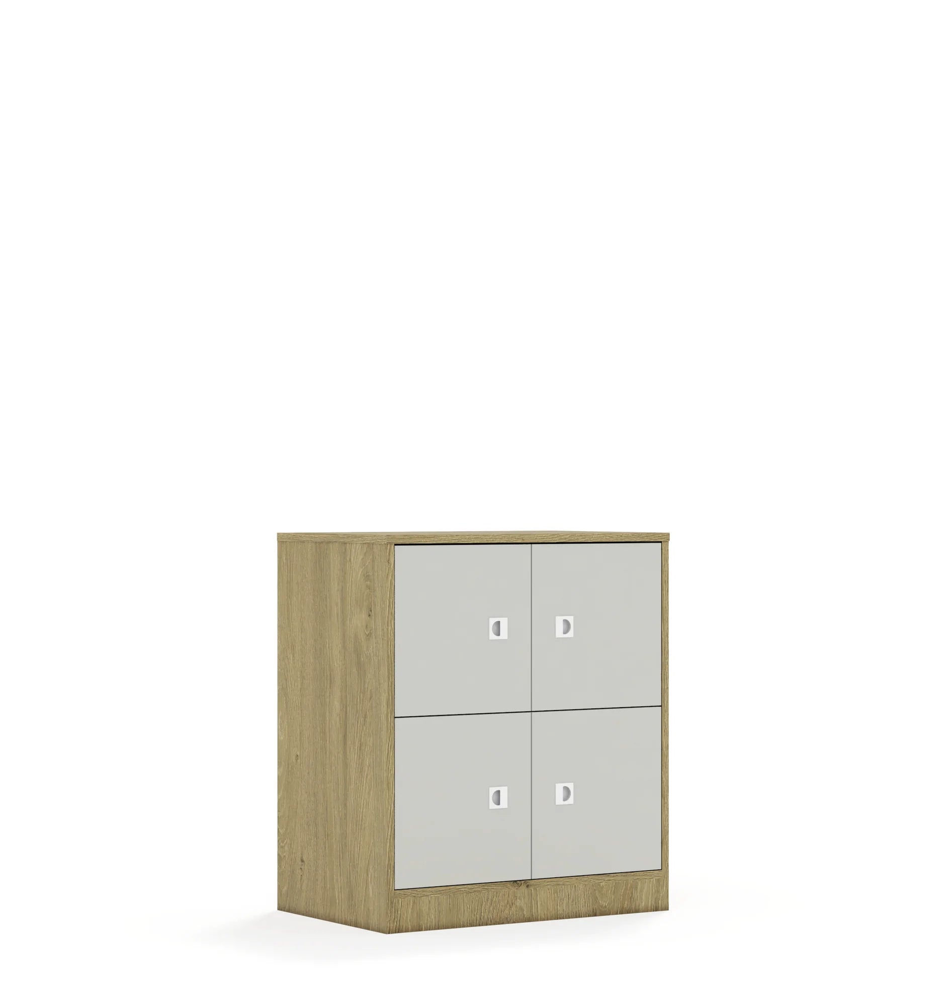 Szafa BLOX 70 2PP 4F1 706x466x813 – dąb / jasny szary